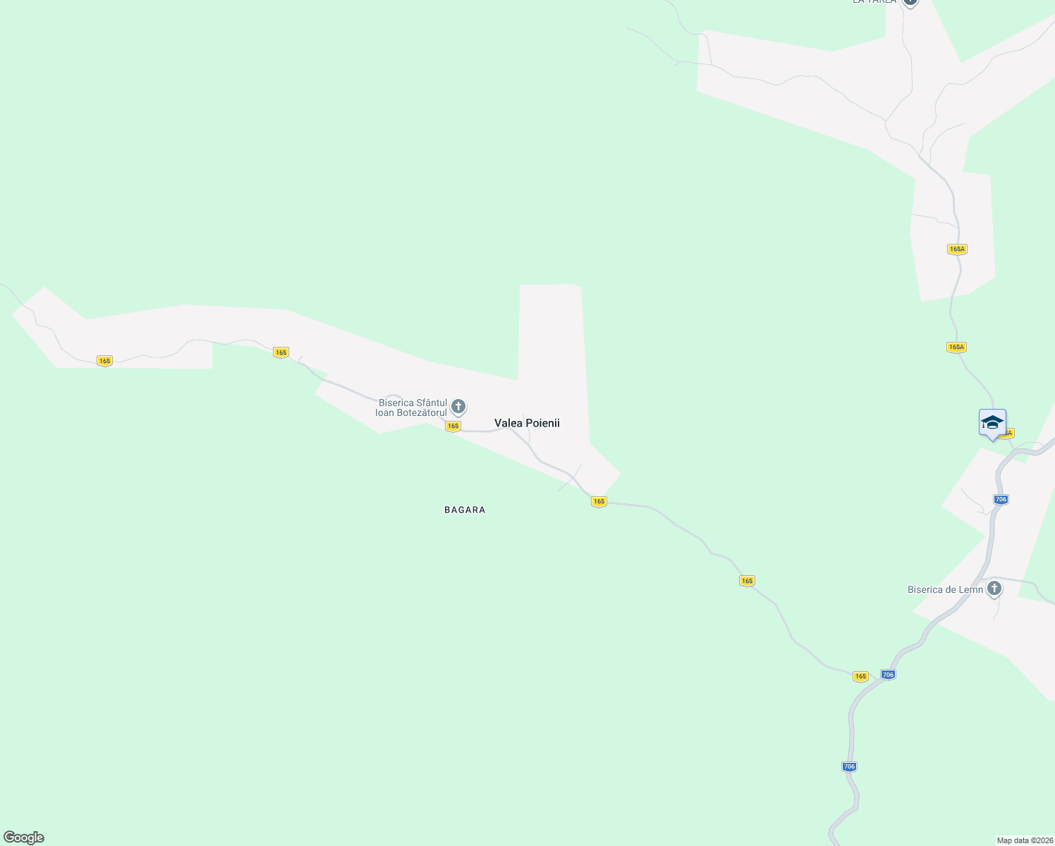 map of restaurants, bars, coffee shops, grocery stores, and more near in Valea Poienii