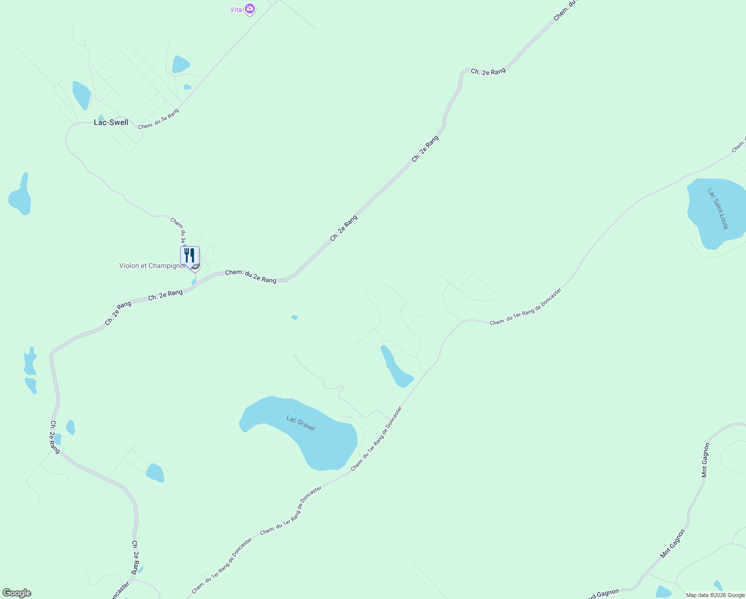 map of restaurants, bars, coffee shops, grocery stores, and more near Chemin de la Source in Laurentides