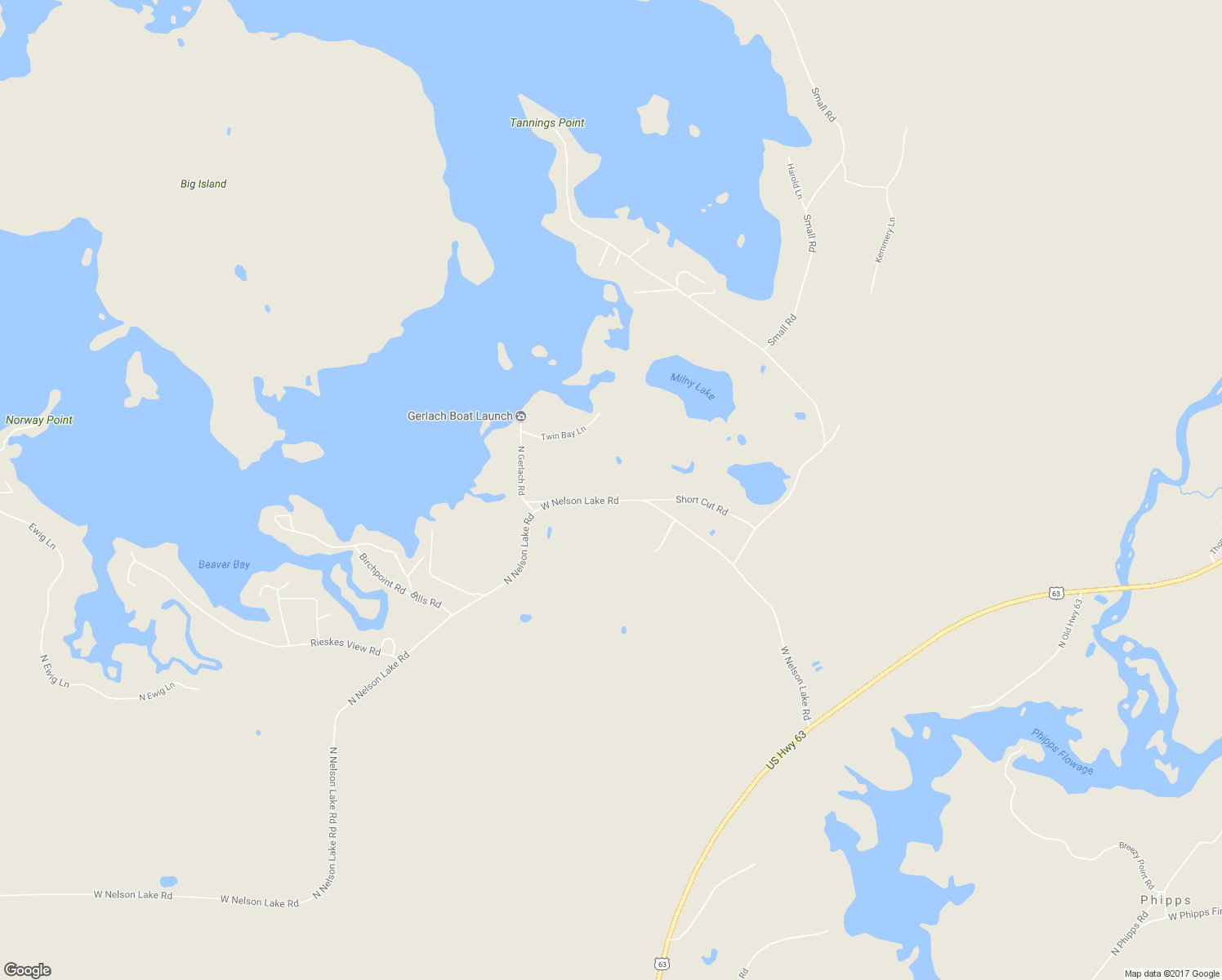 map of restaurants, bars, coffee shops, grocery stores, and more near 15010 West Nelson Lake Road in Hayward
