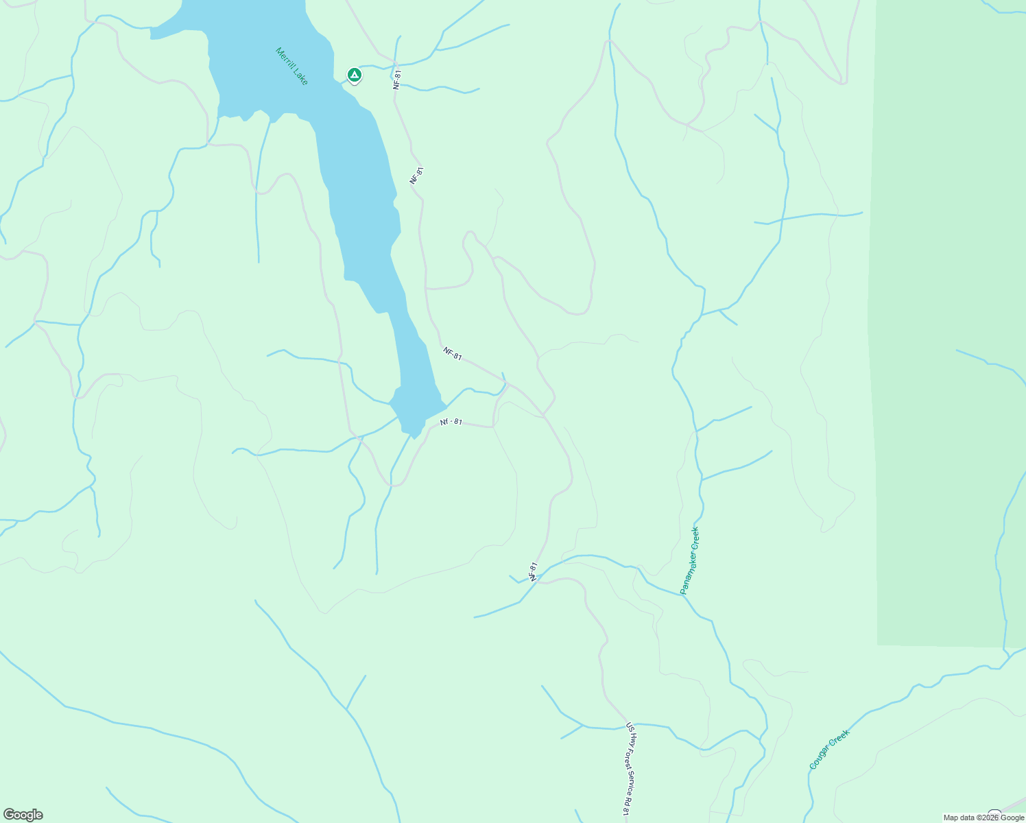 map of restaurants, bars, coffee shops, grocery stores, and more near National Forest Development Road 81 in Ariel