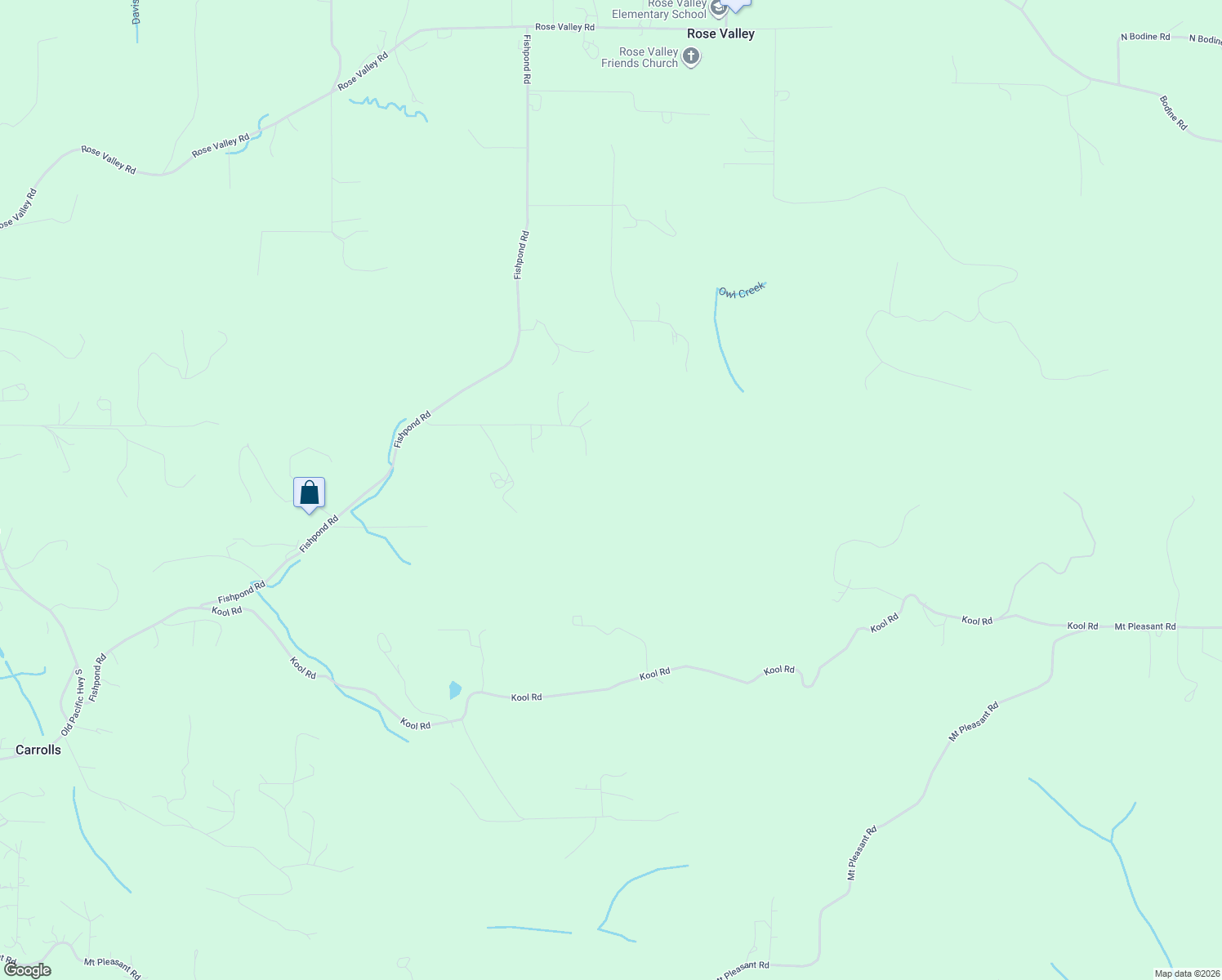 map of restaurants, bars, coffee shops, grocery stores, and more near 306 Cornwell Road in Kelso