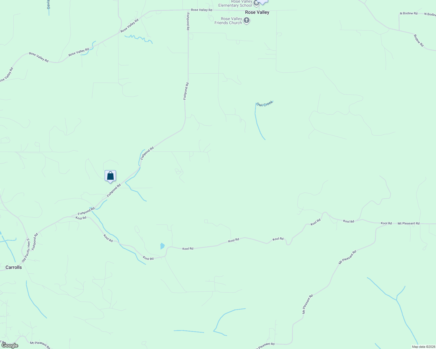 map of restaurants, bars, coffee shops, grocery stores, and more near 306 Cornwell Road in Kelso
