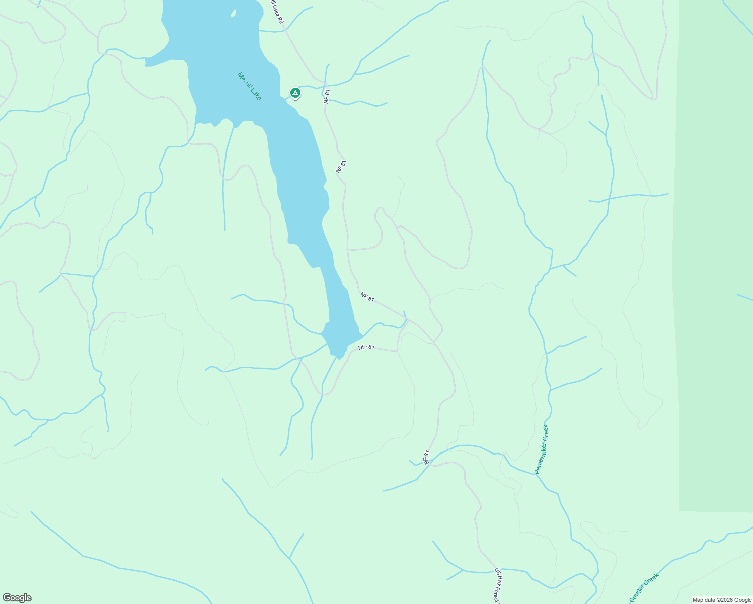 map of restaurants, bars, coffee shops, grocery stores, and more near National Forest Development Road 81 in Ariel