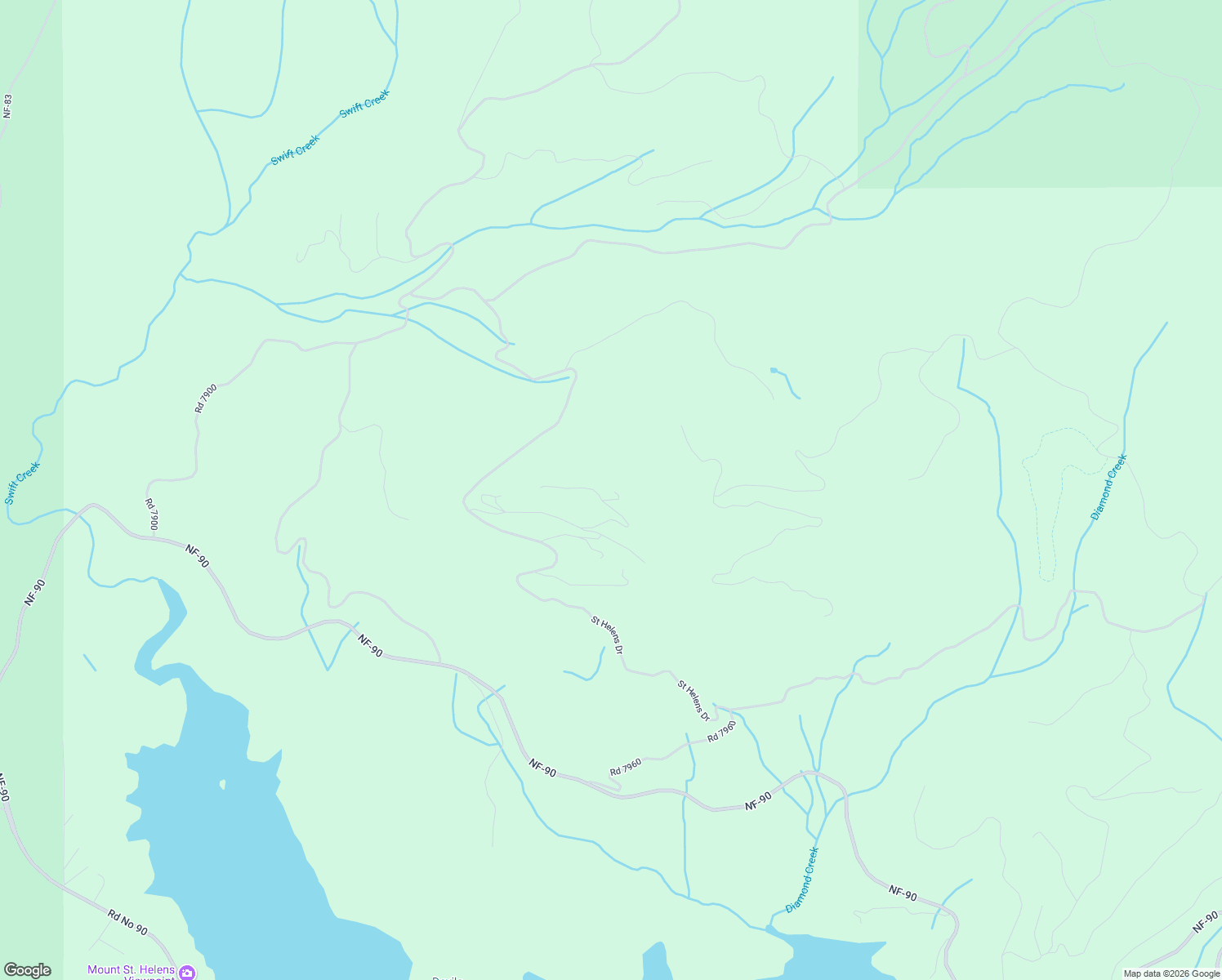 map of restaurants, bars, coffee shops, grocery stores, and more near 1962 Mountain View Drive in Cougar