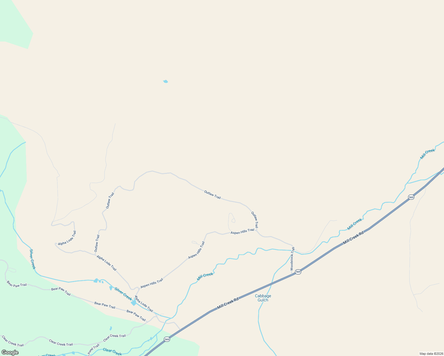 map of restaurants, bars, coffee shops, grocery stores, and more near Outlaw Trail in Anaconda