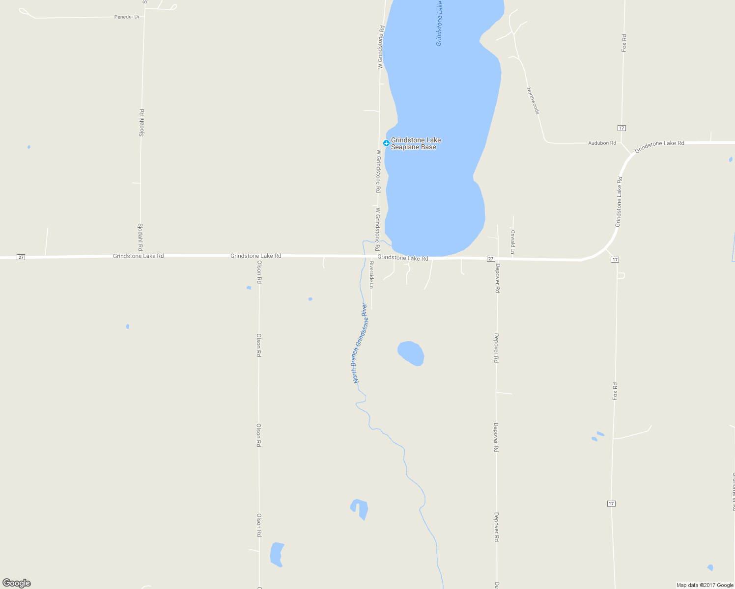 map of restaurants, bars, coffee shops, grocery stores, and more near 51721 Riverside Lane in Sandstone