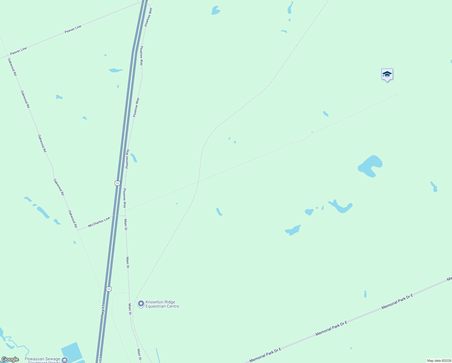 map of restaurants, bars, coffee shops, grocery stores, and more near 229 Lindquist Line in Powassan