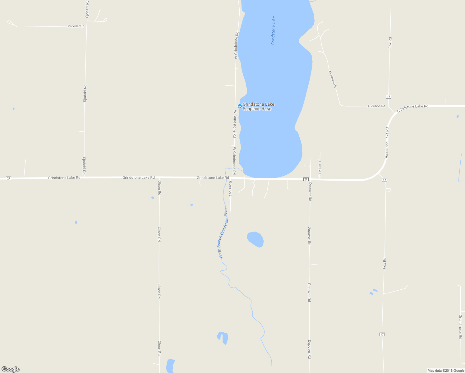 map of restaurants, bars, coffee shops, grocery stores, and more near 51920 Riverside Lane in Sandstone