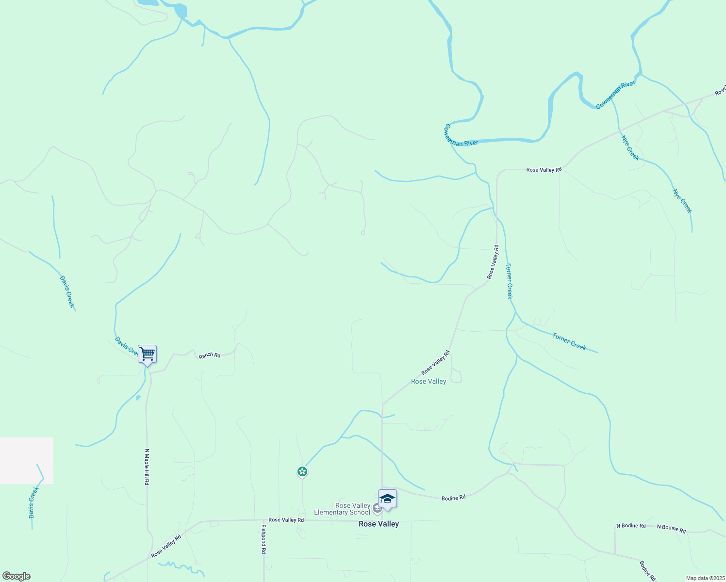 map of restaurants, bars, coffee shops, grocery stores, and more near 342 Autumn Hills Road in Kelso