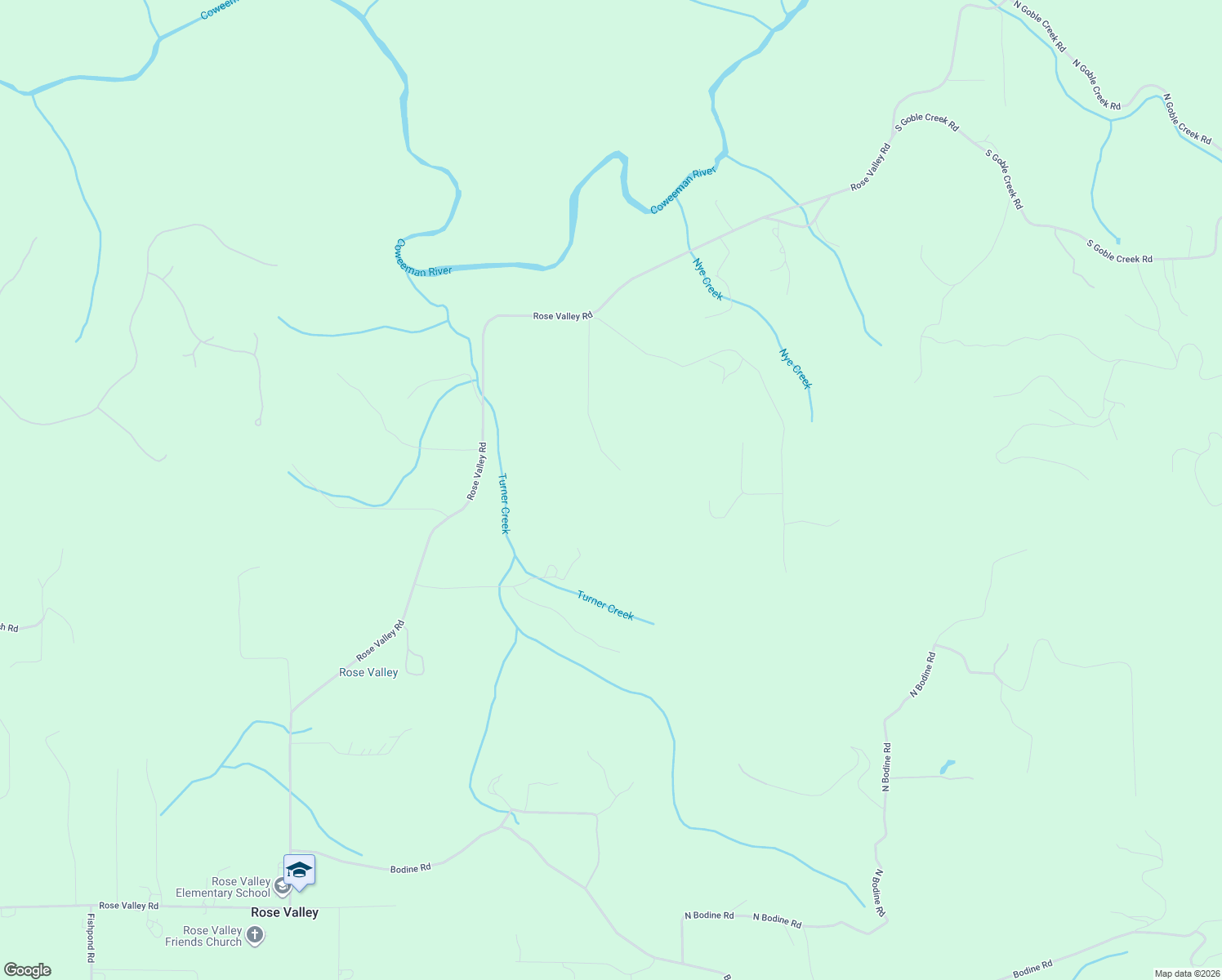 map of restaurants, bars, coffee shops, grocery stores, and more near 2519 Rose Valley Road in Kelso