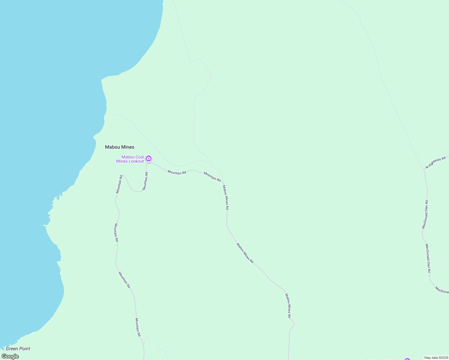 map of restaurants, bars, coffee shops, grocery stores, and more near Mabou Mines Road in Inverness County