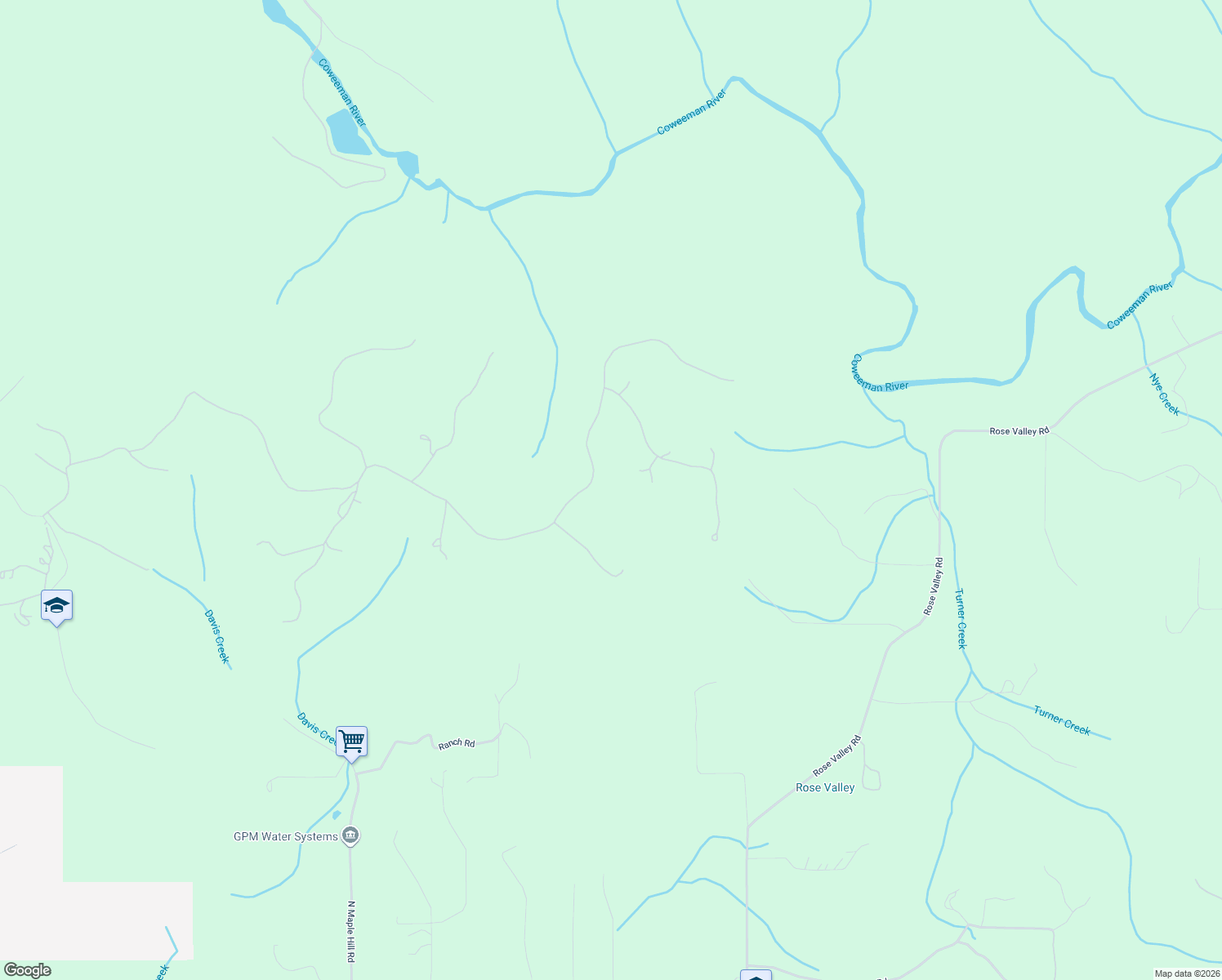 map of restaurants, bars, coffee shops, grocery stores, and more near 672 Walker Road in Kelso