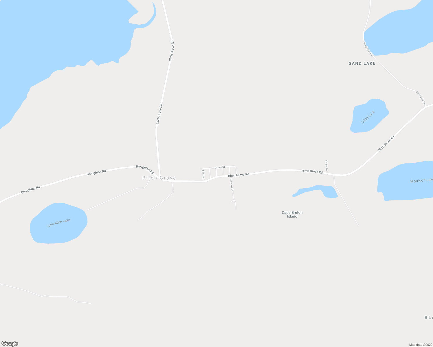 map of restaurants, bars, coffee shops, grocery stores, and more near 10 Third Street in Birch Grove