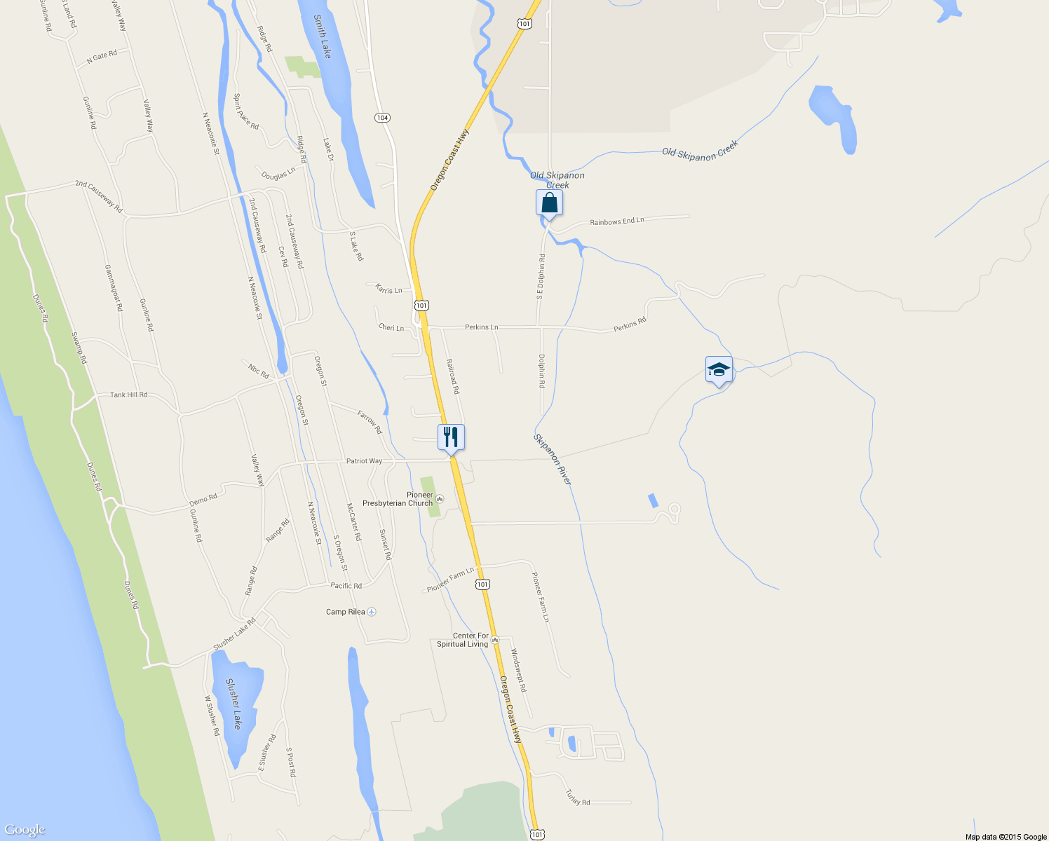 map of restaurants, bars, coffee shops, grocery stores, and more near 91462 Dolphin Road in Warrenton