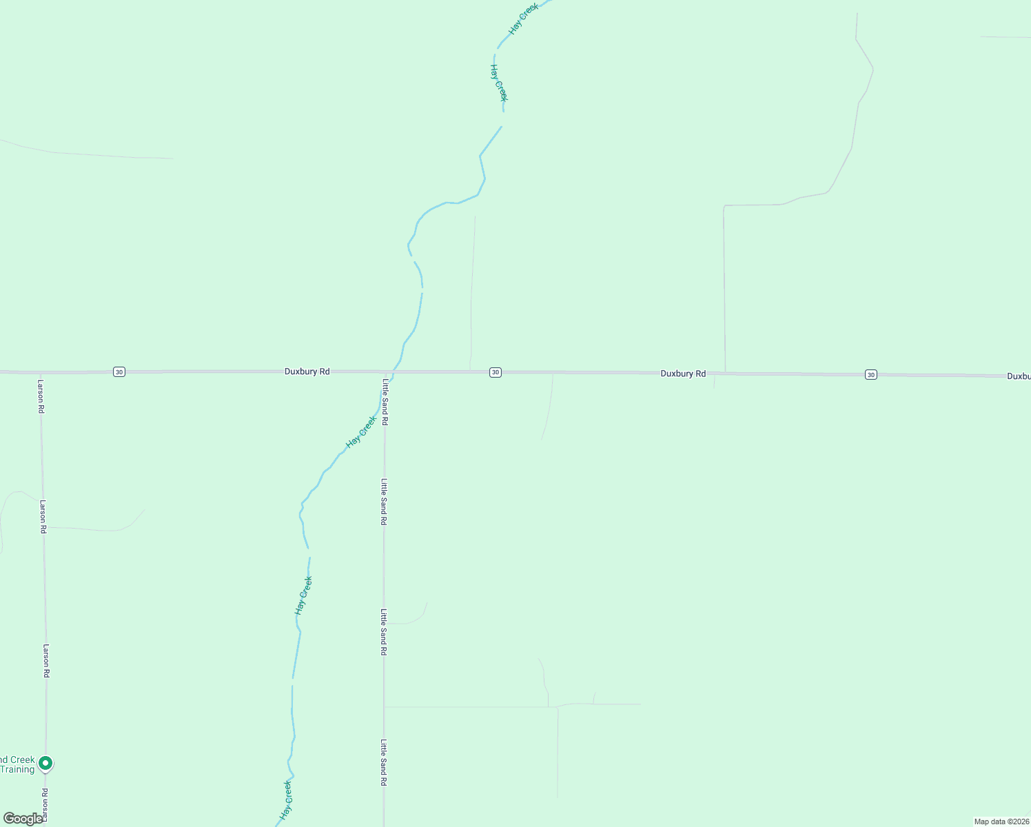 map of restaurants, bars, coffee shops, grocery stores, and more near 45962 Duxbury Road in Sandstone