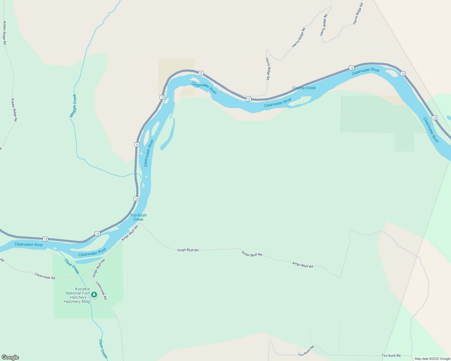 map of restaurants, bars, coffee shops, grocery stores, and more near in Kooskia