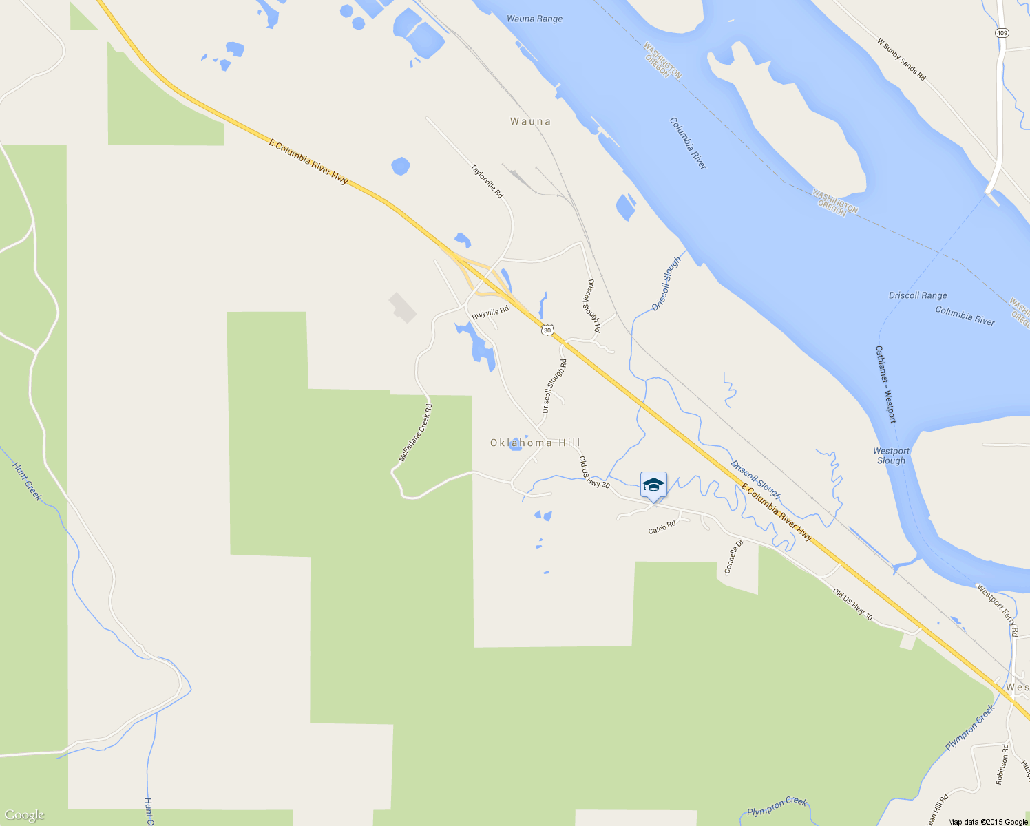 map of restaurants, bars, coffee shops, grocery stores, and more near 92046 Taylorville Road in Clatskanie