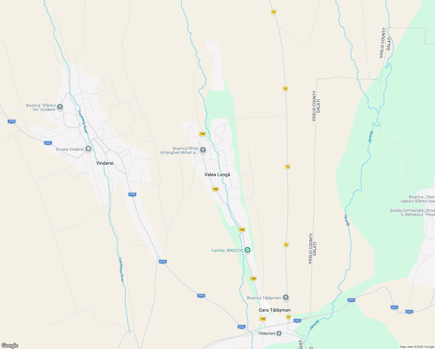 map of restaurants, bars, coffee shops, grocery stores, and more near in Valea Lungă