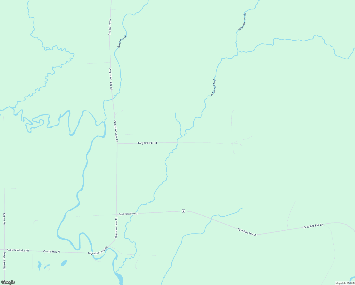 map of restaurants, bars, coffee shops, grocery stores, and more near Tony Schwilk Road in Glidden