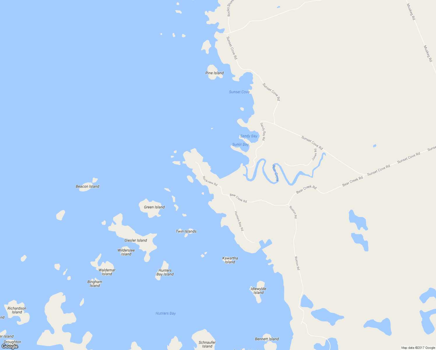 map of restaurants, bars, coffee shops, grocery stores, and more near 99 Rockview Road in Parry Sound District