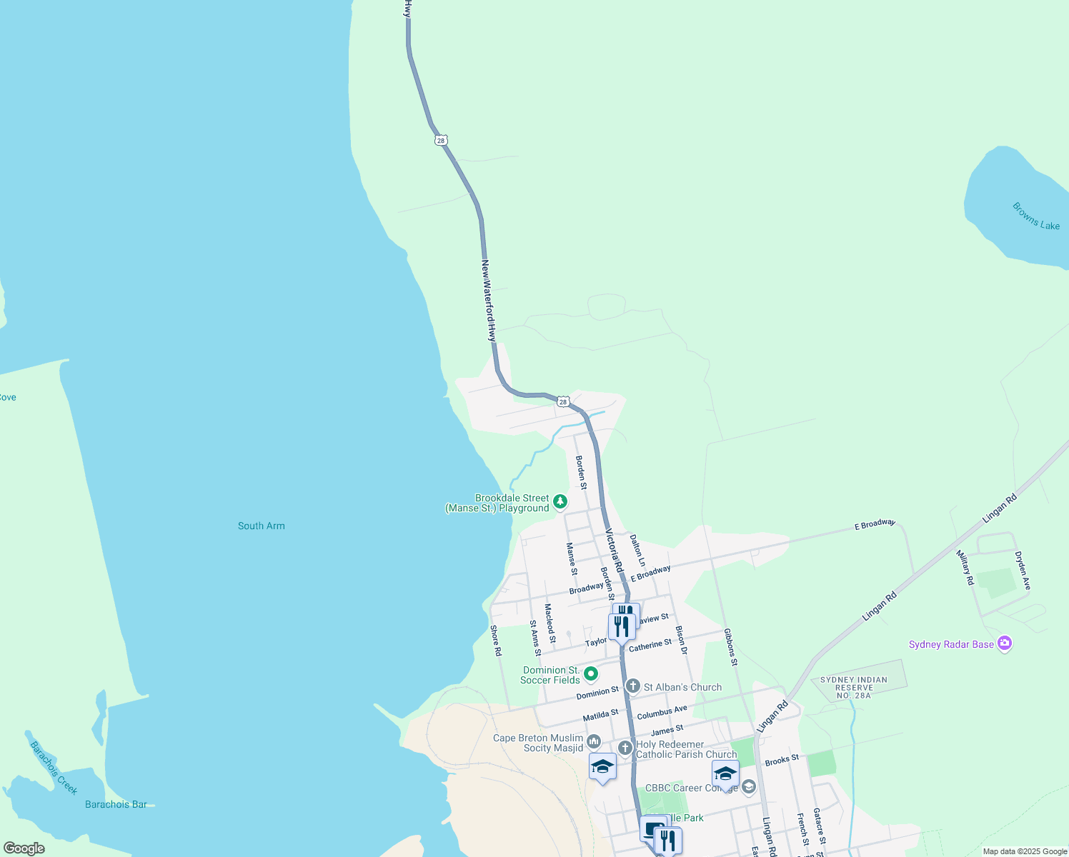 map of restaurants, bars, coffee shops, grocery stores, and more near 49 Birchwood Lane in Sydney