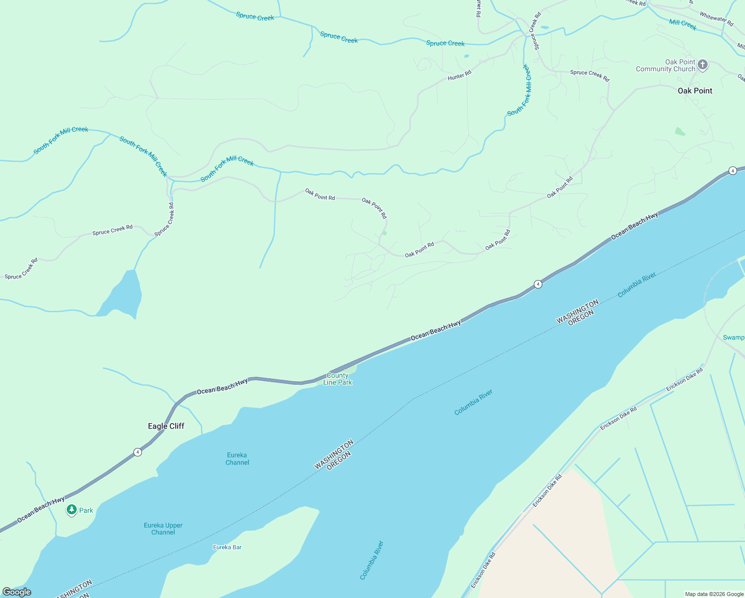 map of restaurants, bars, coffee shops, grocery stores, and more near 97 Oak Point Ridge in Longview