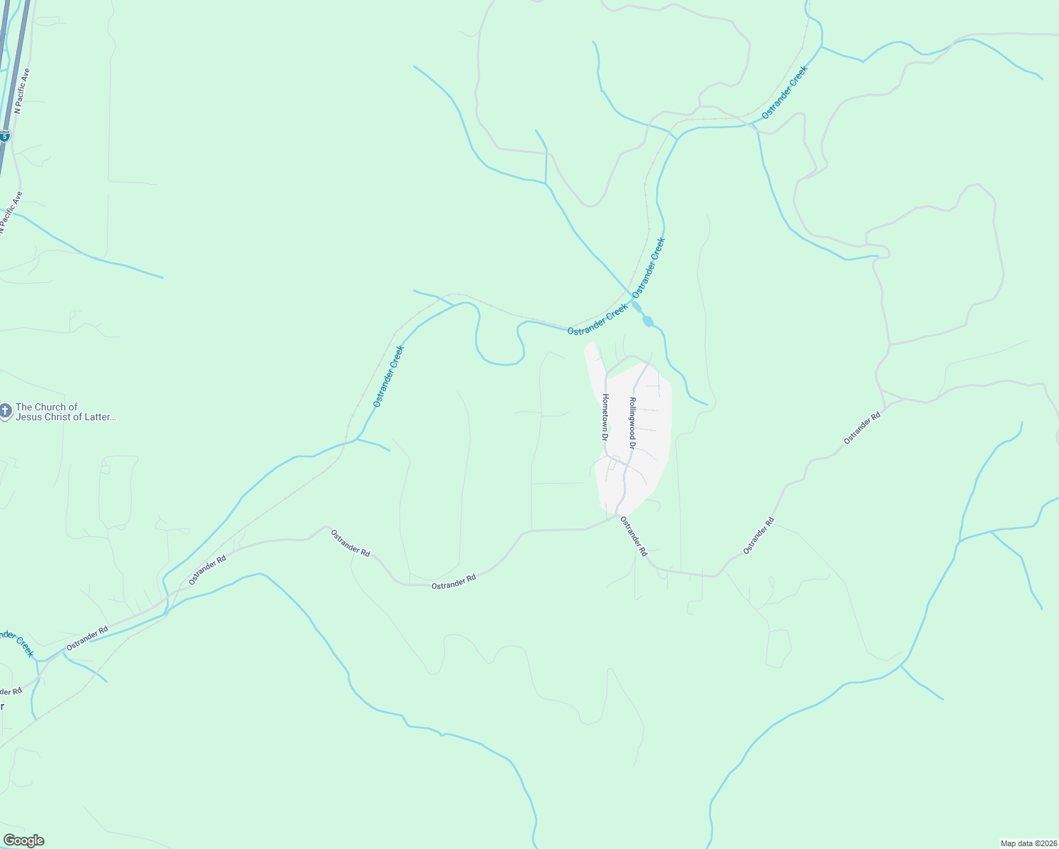 map of restaurants, bars, coffee shops, grocery stores, and more near 27 Line Drive in Kelso