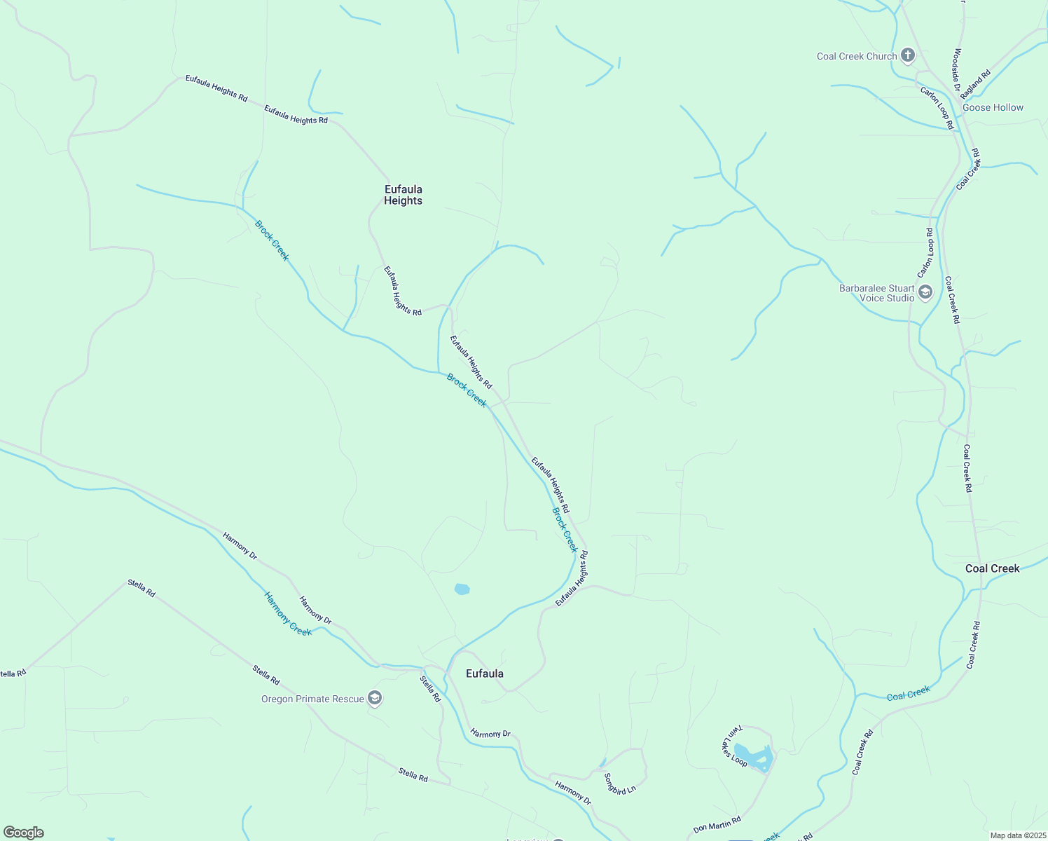map of restaurants, bars, coffee shops, grocery stores, and more near 686 Eufaula Heights Road in Longview