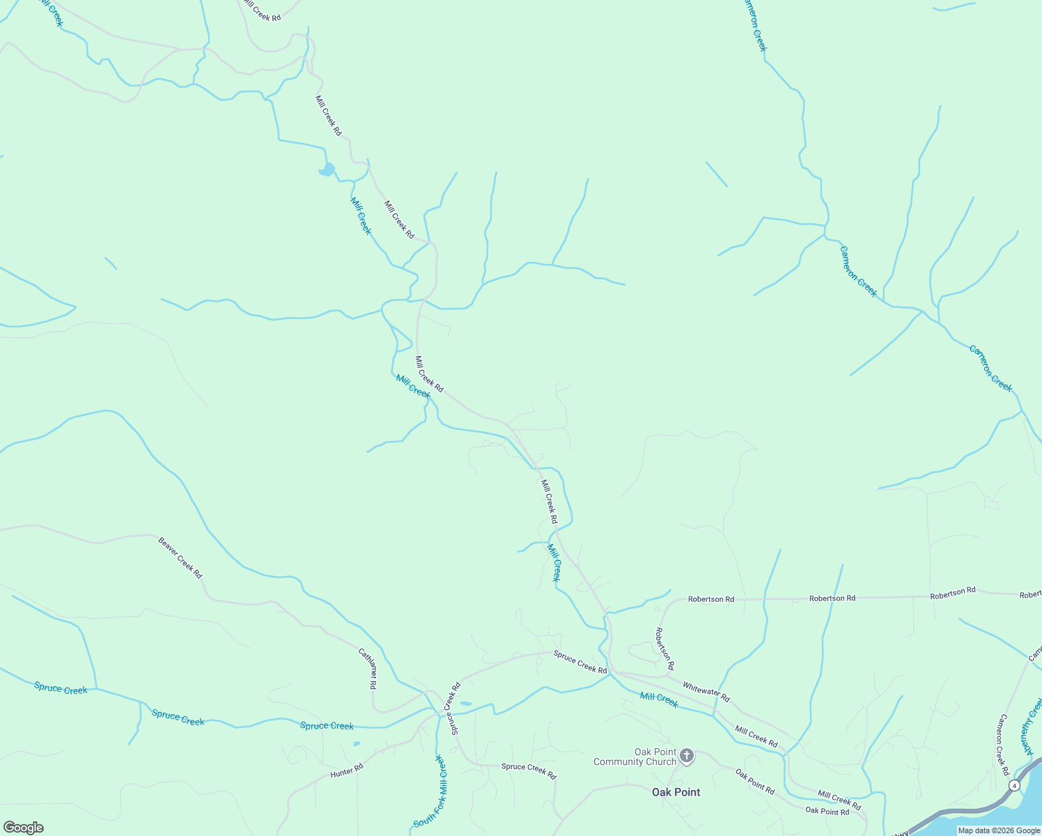 map of restaurants, bars, coffee shops, grocery stores, and more near 440 Mill Creek Road in Longview