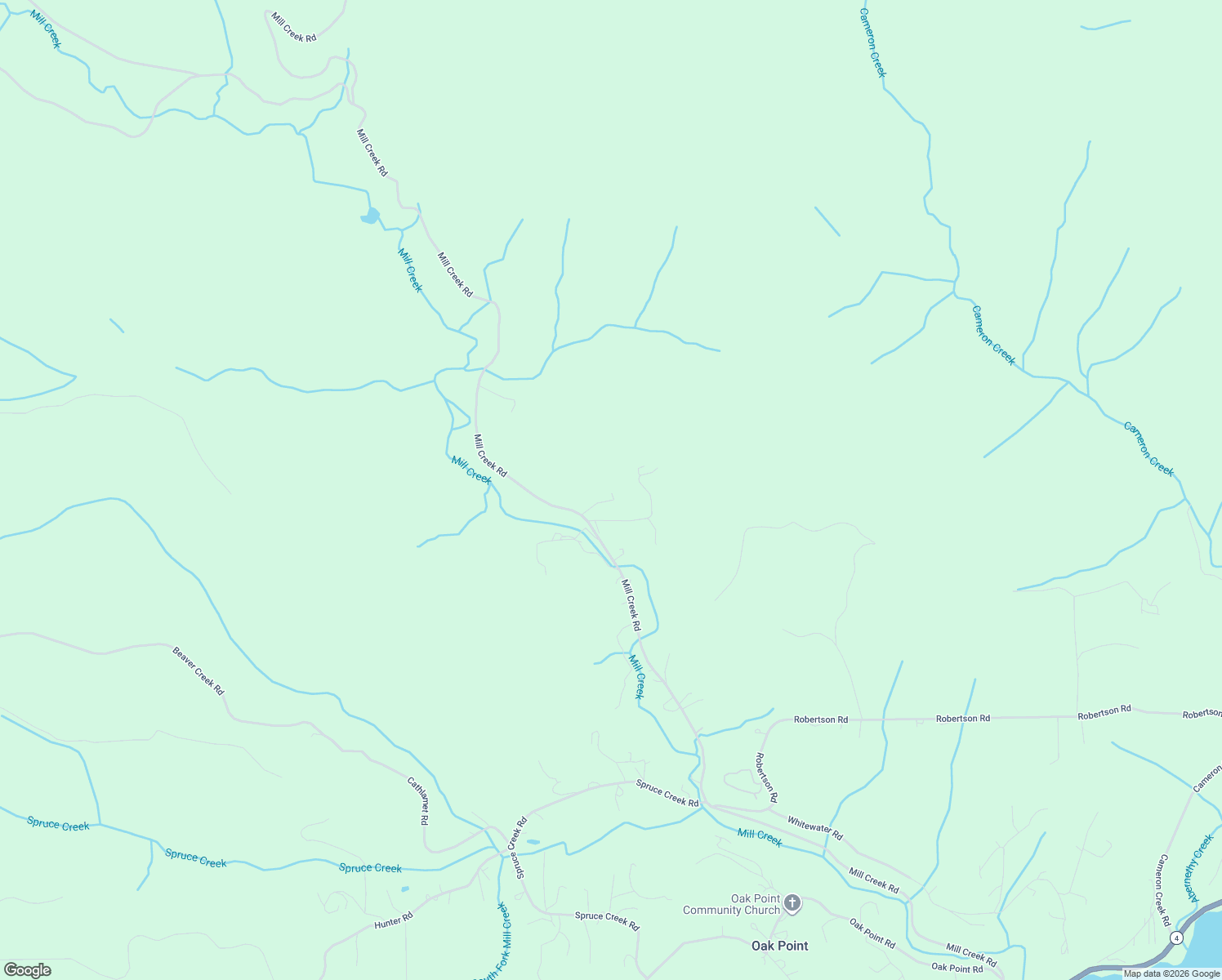 map of restaurants, bars, coffee shops, grocery stores, and more near 440 Mill Creek Road in Longview