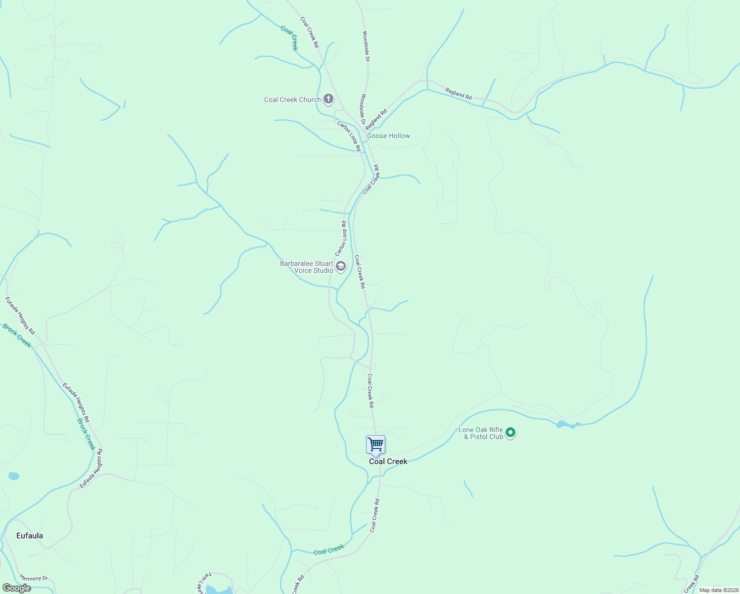 map of restaurants, bars, coffee shops, grocery stores, and more near 1304 Coal Creek Road in Longview