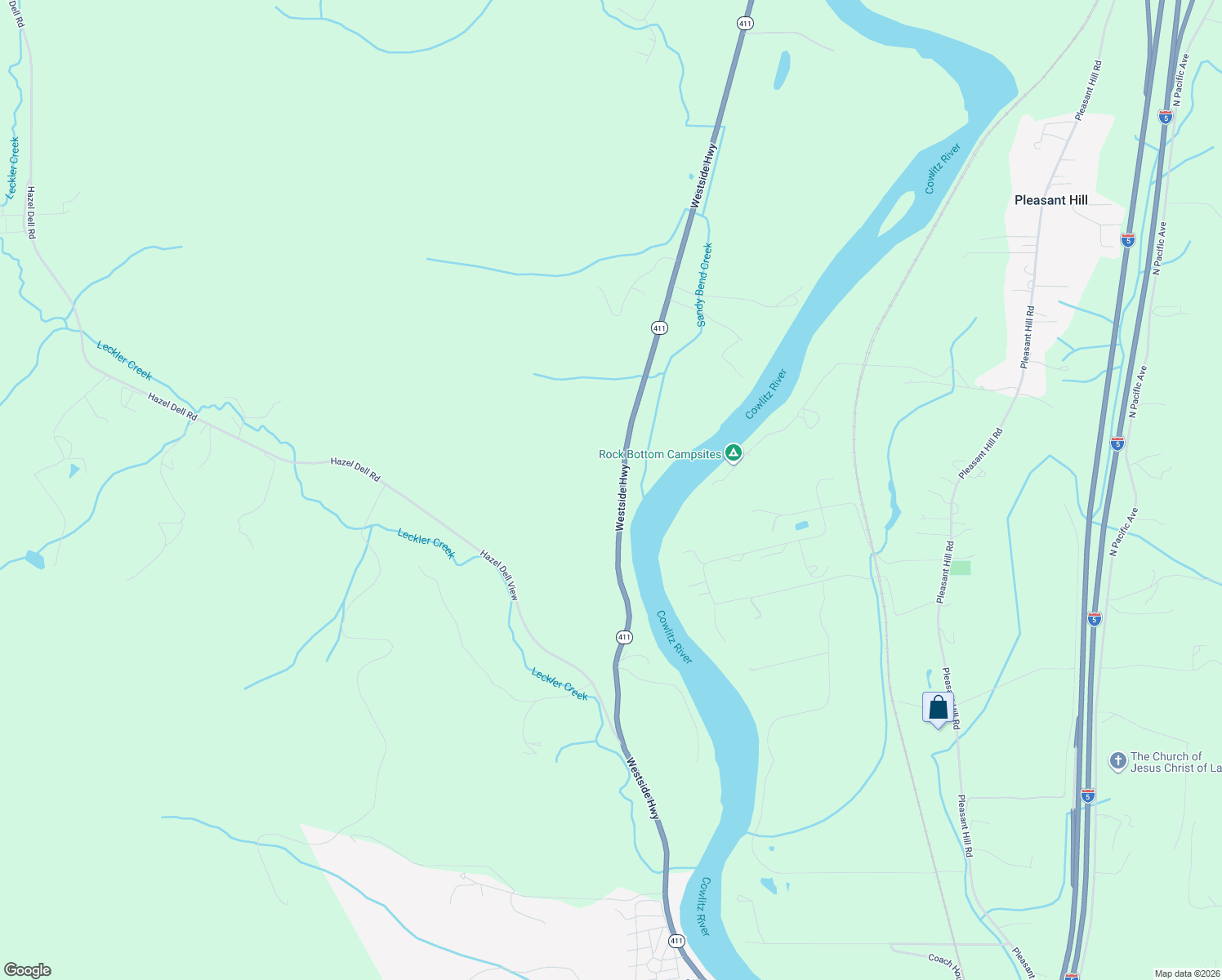map of restaurants, bars, coffee shops, grocery stores, and more near 2601 Westside Highway in Castle Rock