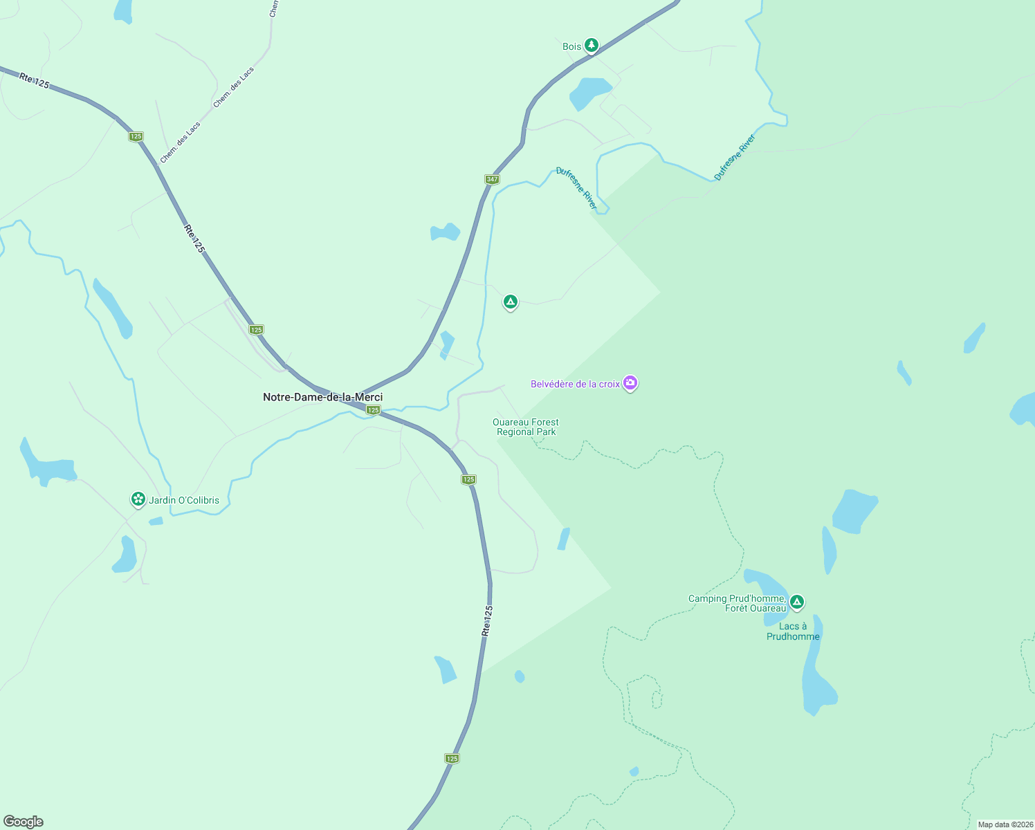 map of restaurants, bars, coffee shops, grocery stores, and more near 1141 Chemin du Massif in Notre-Dame-de-la-Merci