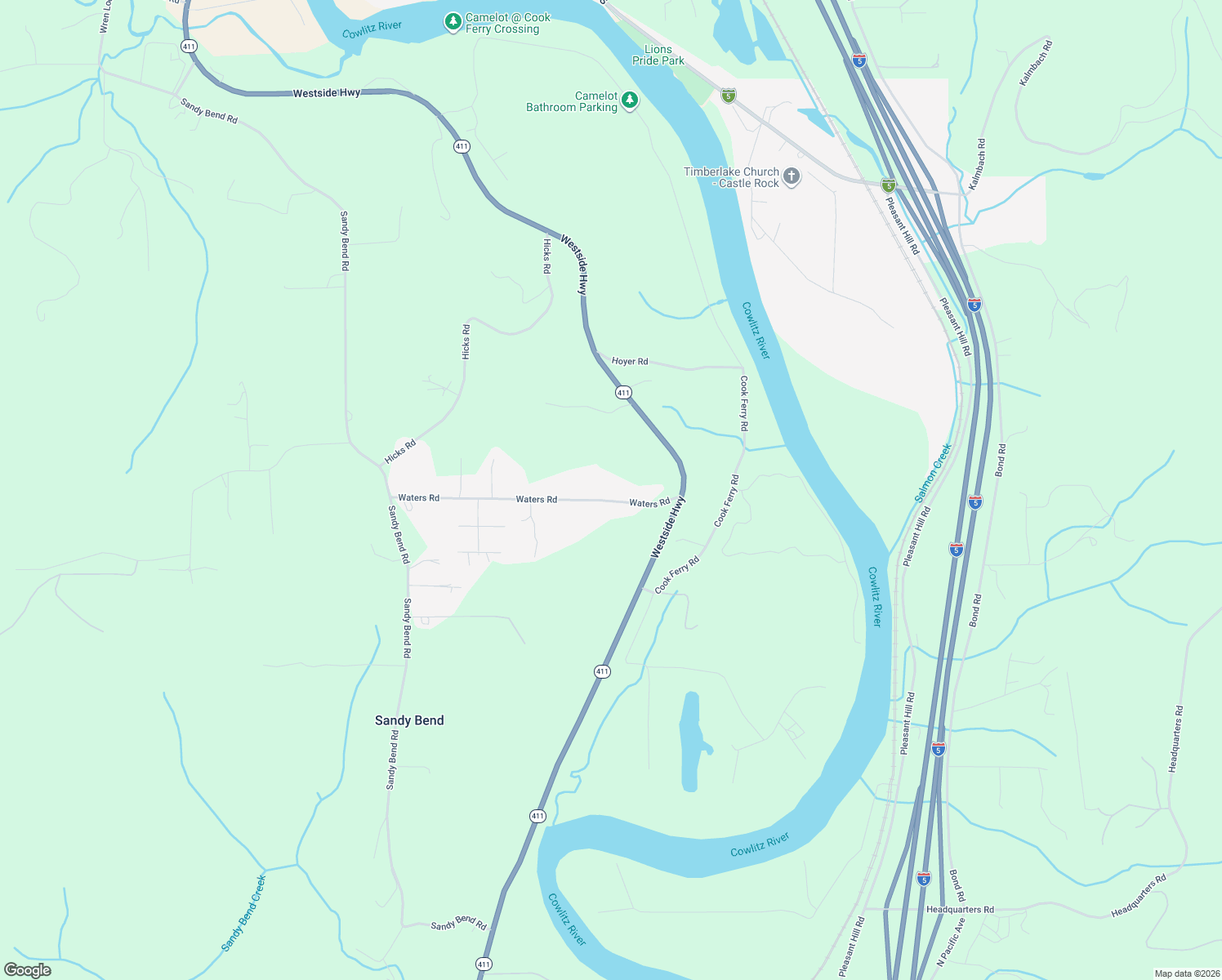 map of restaurants, bars, coffee shops, grocery stores, and more near 202 Waters Road in Castle Rock
