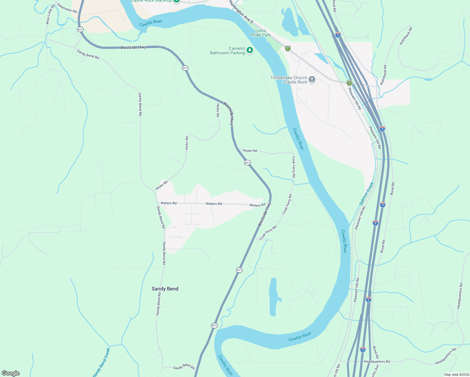map of restaurants, bars, coffee shops, grocery stores, and more near 302 Waters Road in Castle Rock