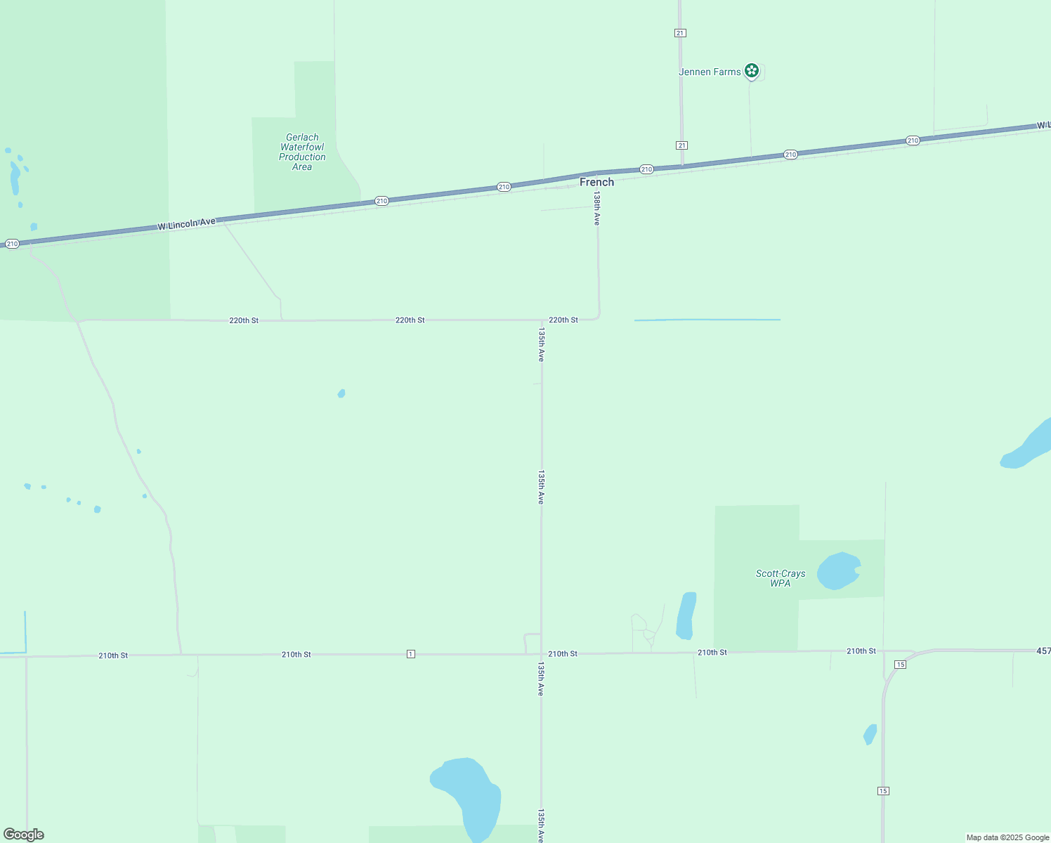 map of restaurants, bars, coffee shops, grocery stores, and more near 21687 135th Avenue in Fergus Falls