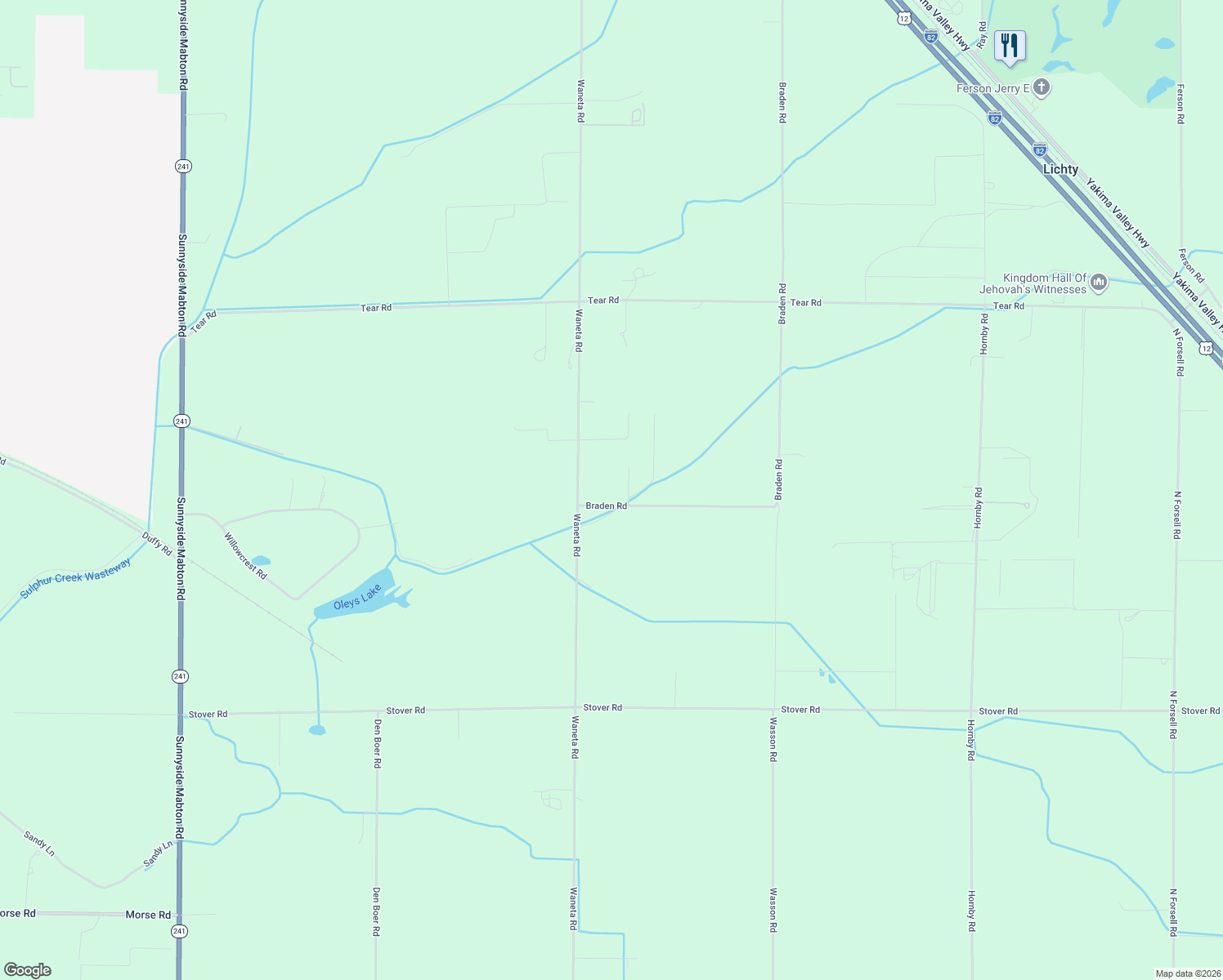 map of restaurants, bars, coffee shops, grocery stores, and more near 1920 Braden Rd in Grandview