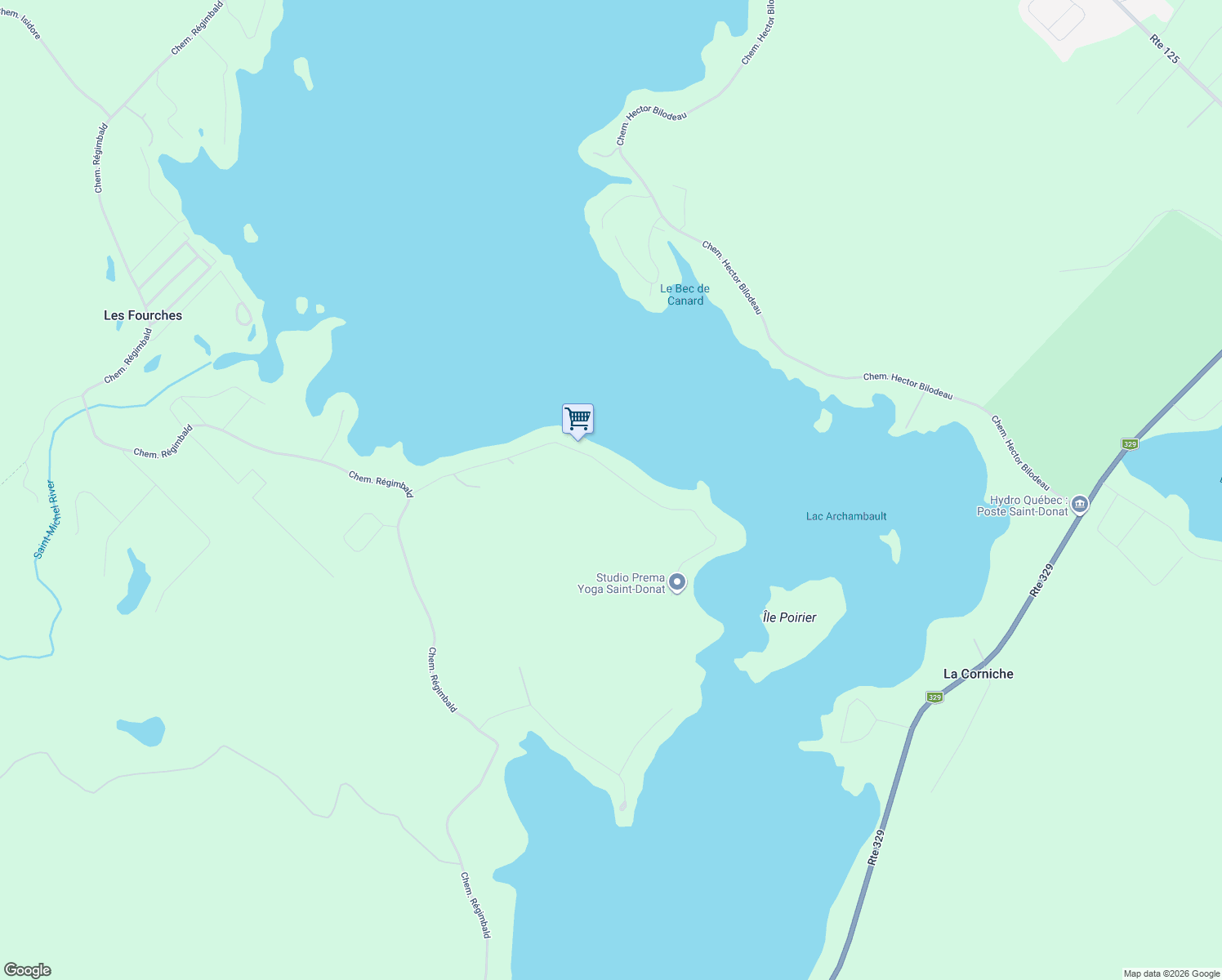 map of restaurants, bars, coffee shops, grocery stores, and more near 110 Chemin Coutu in Saint-Donat-de-Montcalm