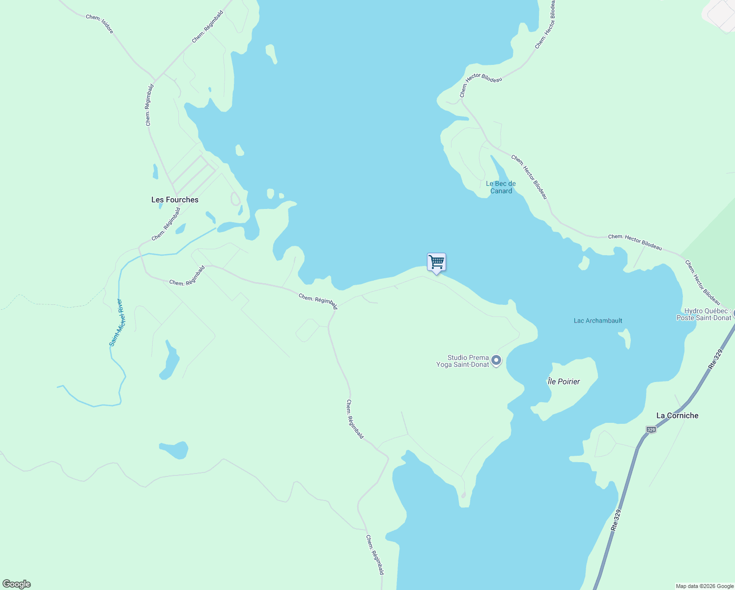 map of restaurants, bars, coffee shops, grocery stores, and more near 129 Chemin Coutu in Saint-Donat-de-Montcalm