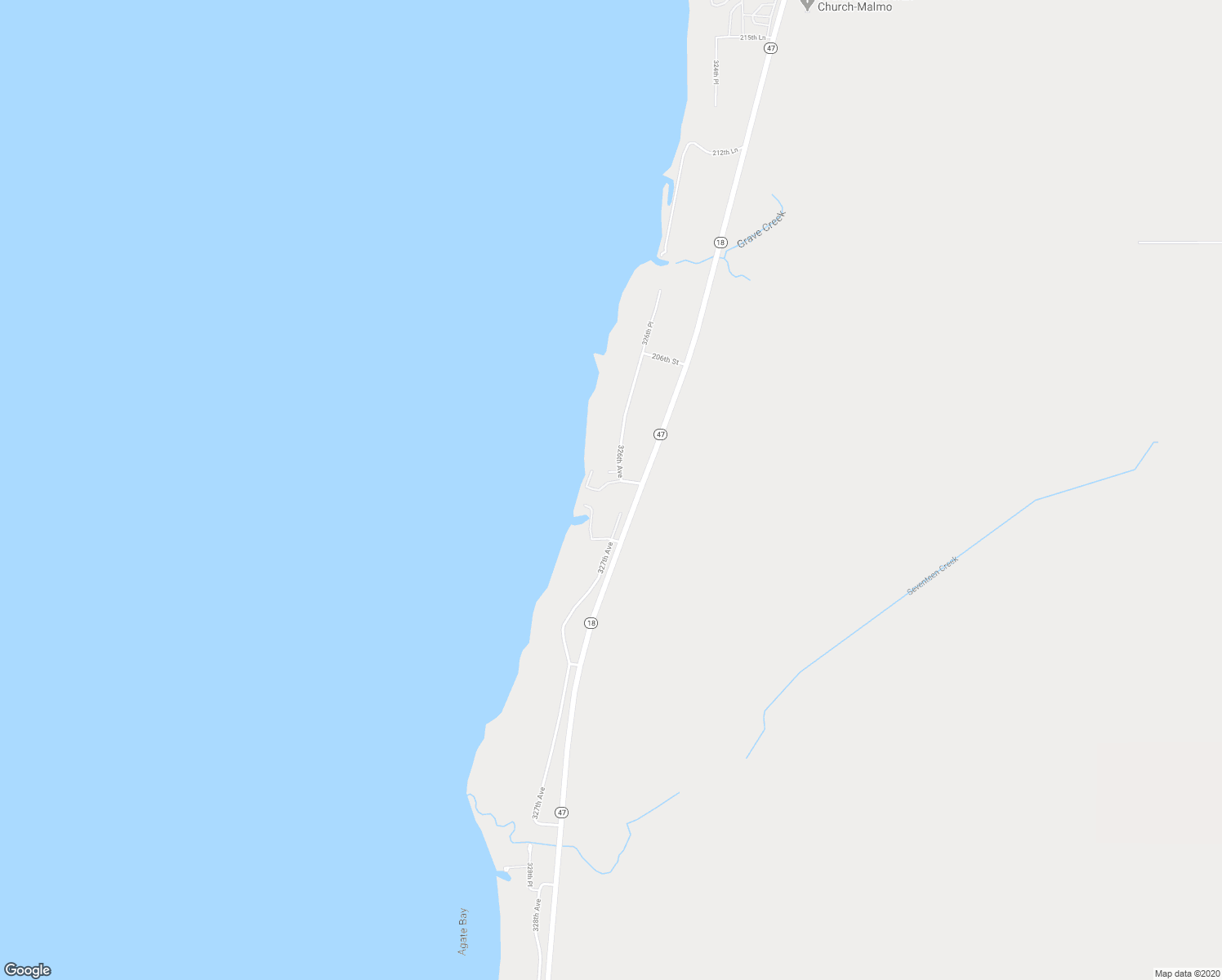 map of restaurants, bars, coffee shops, grocery stores, and more near 20429 326th Avenue in Isle