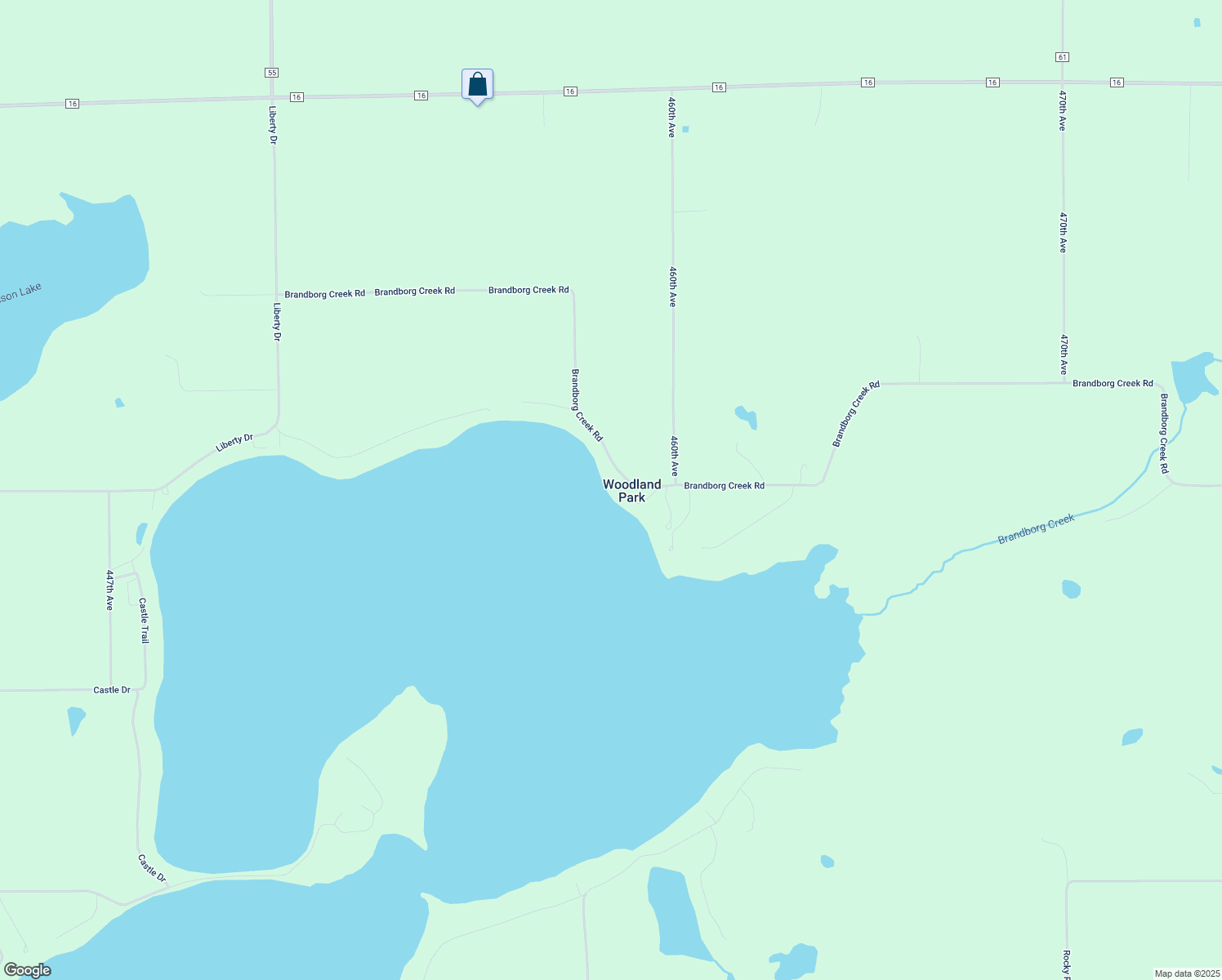 map of restaurants, bars, coffee shops, grocery stores, and more near 23983 Navajo Trail in Henning