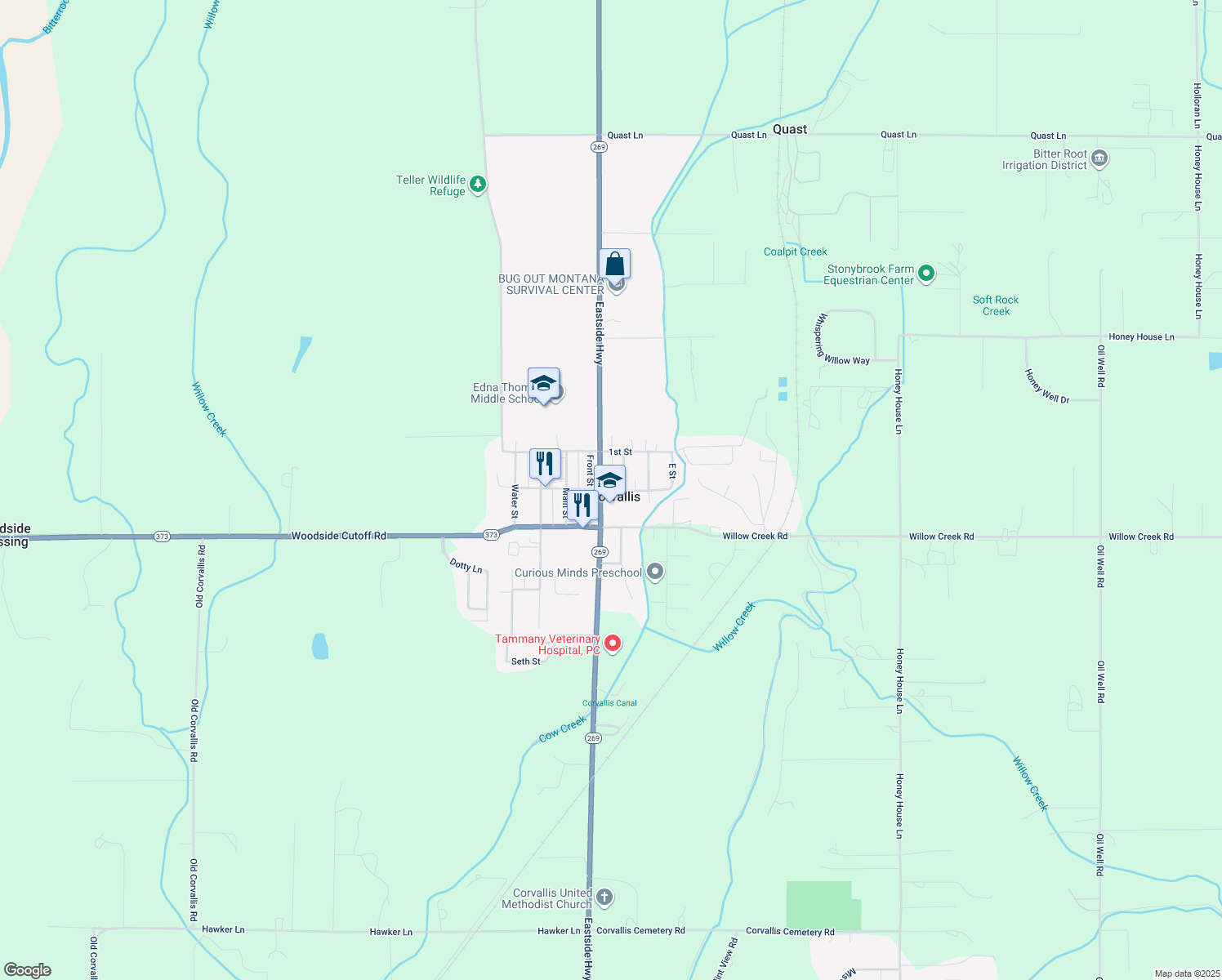 2nd Street, Corvallis MT Walk Score