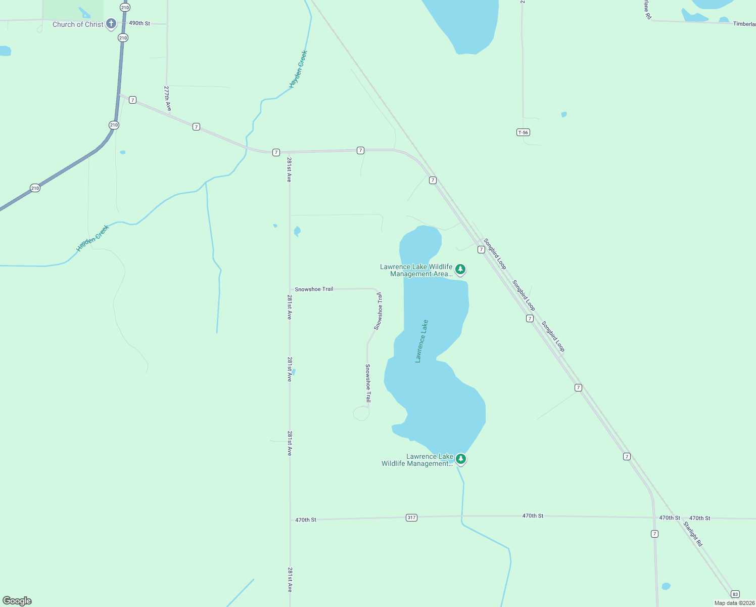 map of restaurants, bars, coffee shops, grocery stores, and more near 28517 Snowshoe Trail in Staples