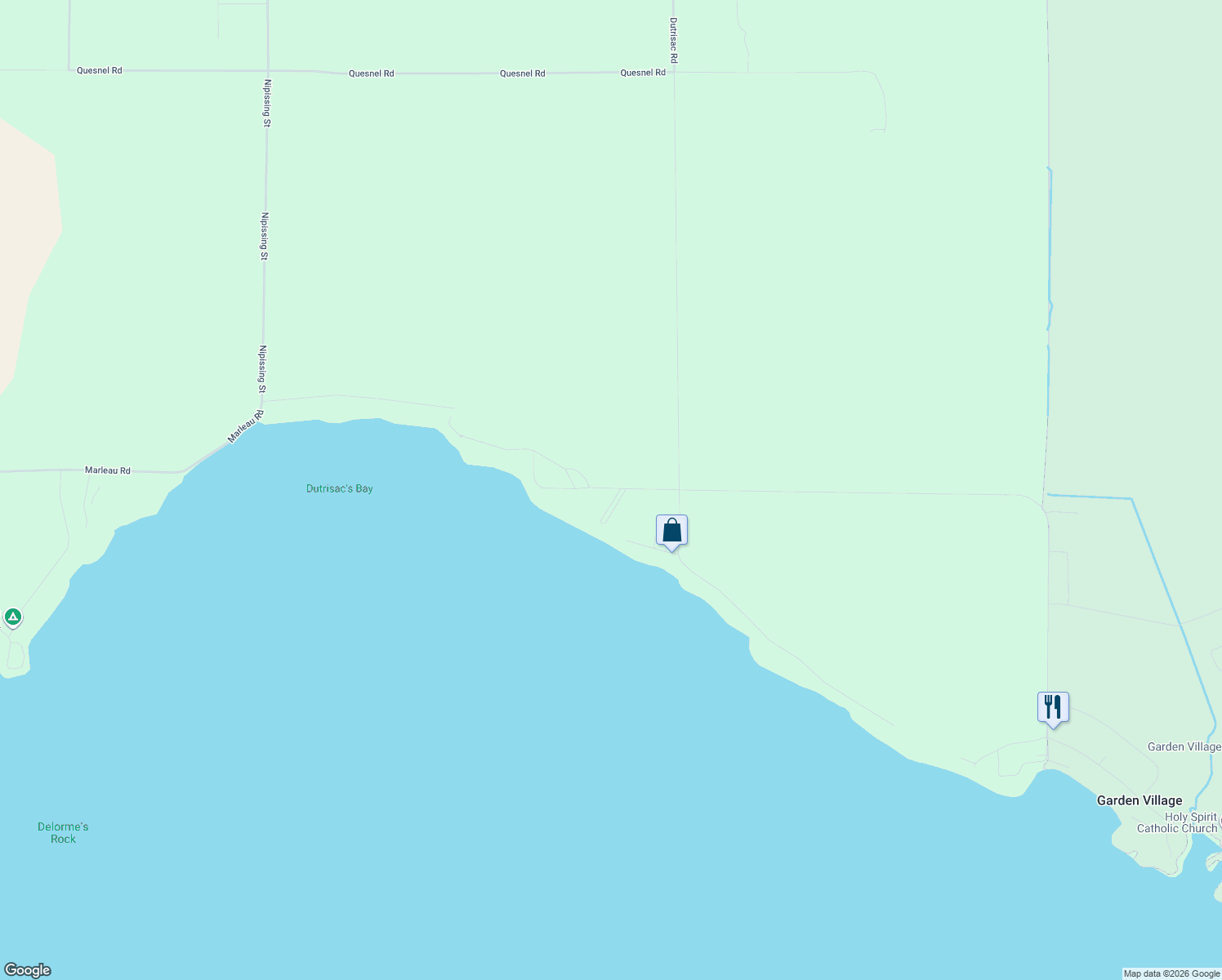 map of restaurants, bars, coffee shops, grocery stores, and more near 212 Pierre Road in West Nipissing