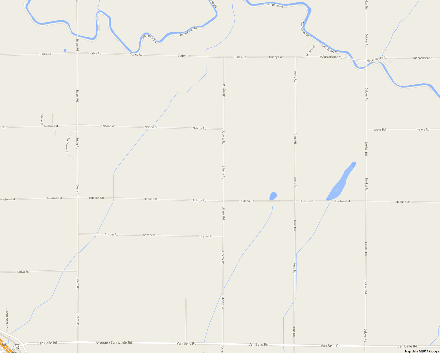 map of restaurants, bars, coffee shops, grocery stores, and more near 1660 Liberty Rd in Granger