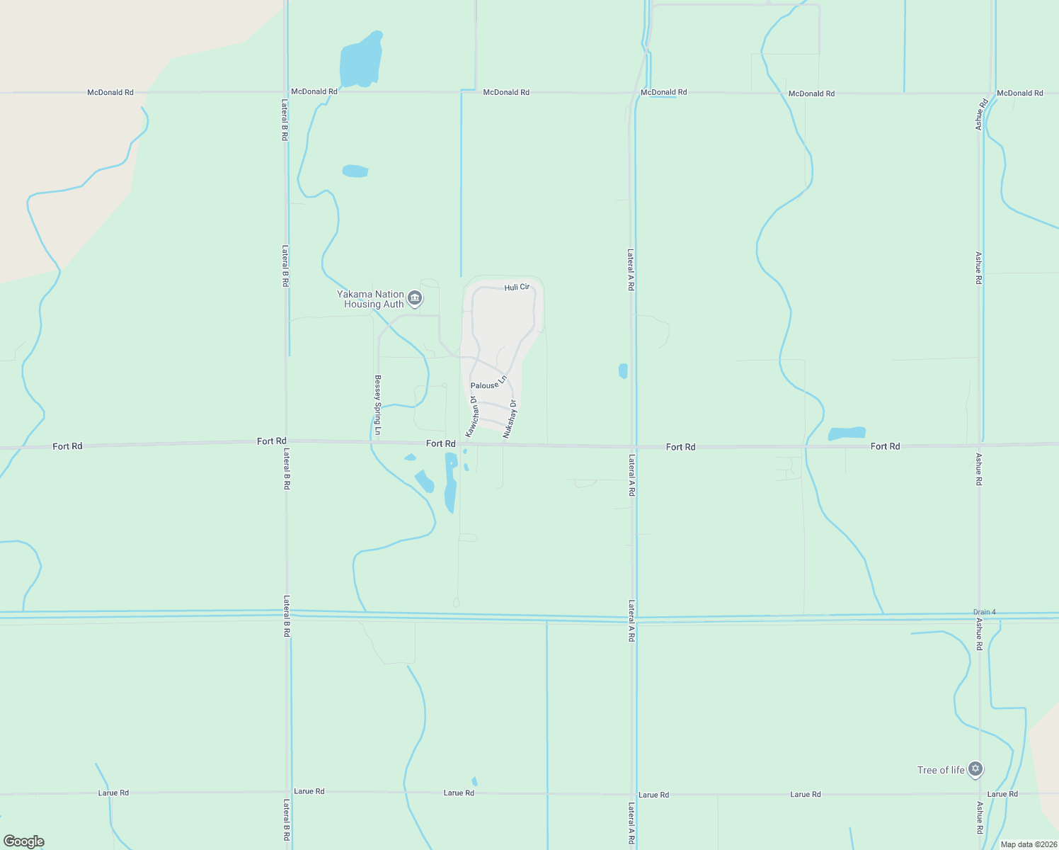 map of restaurants, bars, coffee shops, grocery stores, and more near 7651 Fort Rd in Wapato