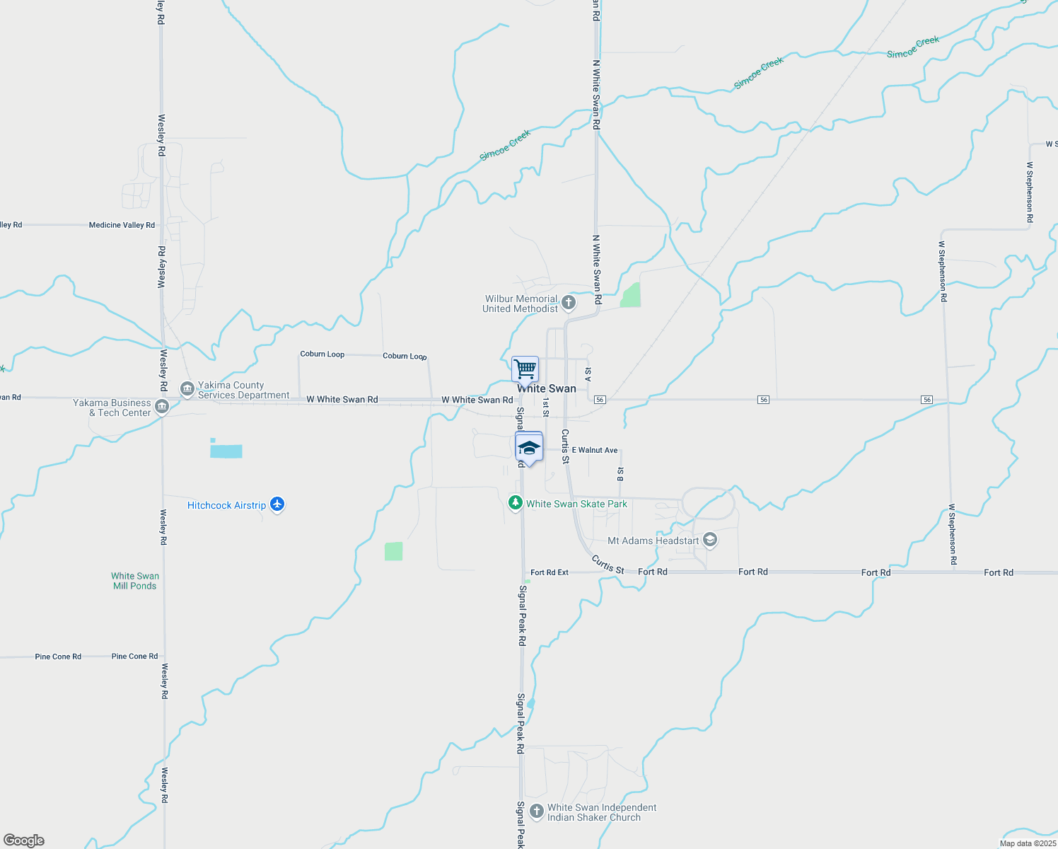 map of restaurants, bars, coffee shops, grocery stores, and more near 421 Signal Peak Rd in White Swan