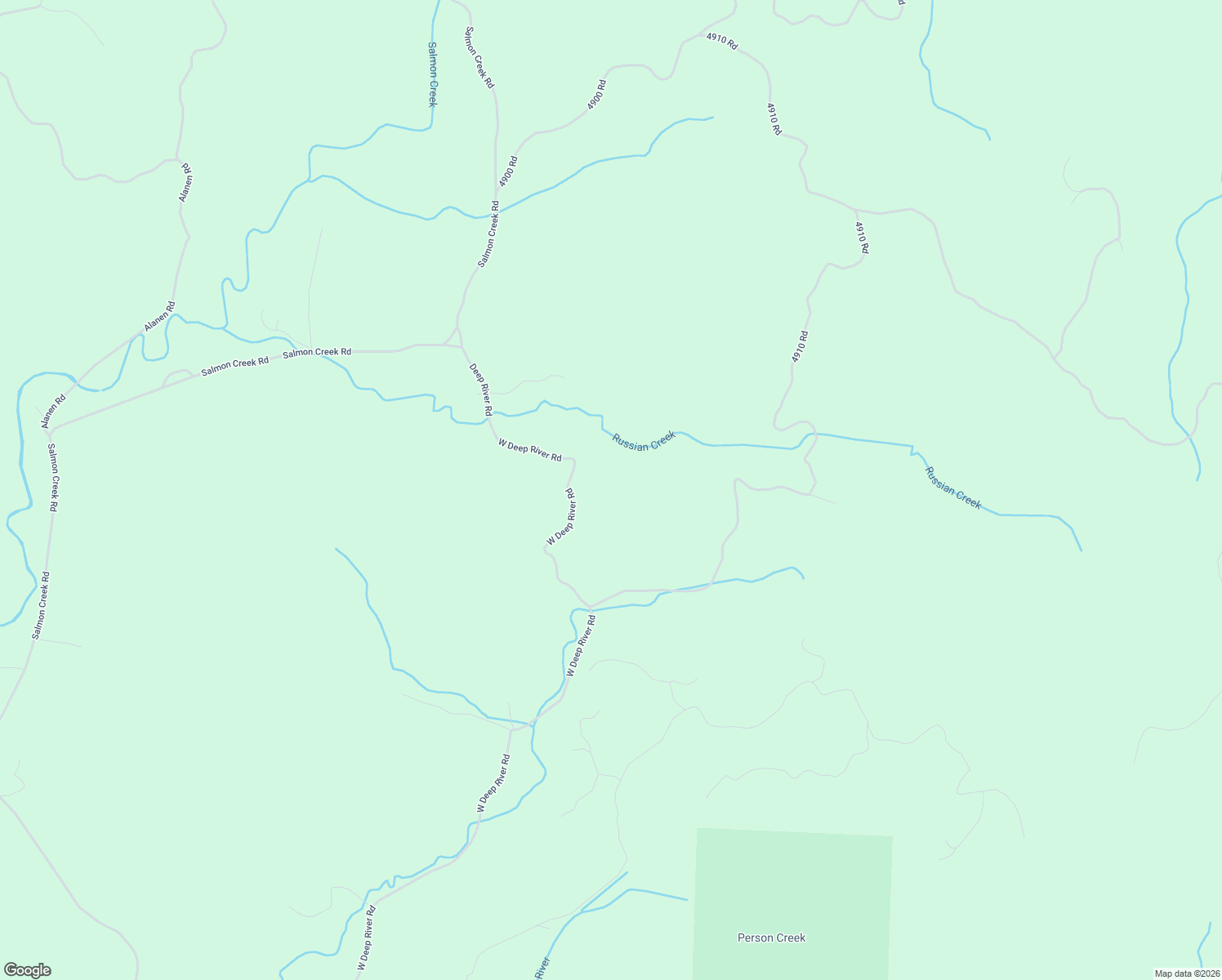 map of restaurants, bars, coffee shops, grocery stores, and more near West Deep River Road in Naselle