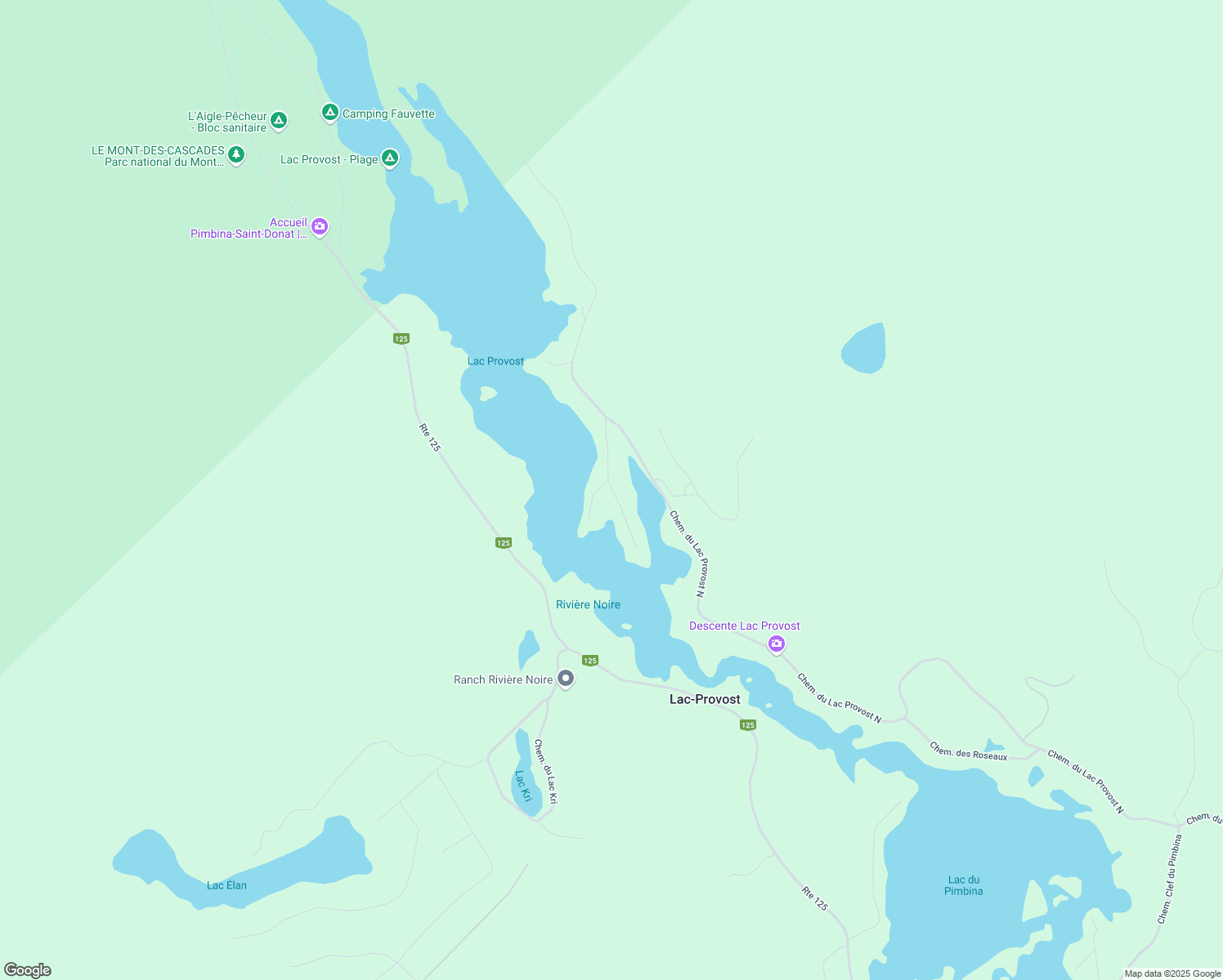 map of restaurants, bars, coffee shops, grocery stores, and more near 44 Chemin de la Savane in Saint-Donat-de-Montcalm