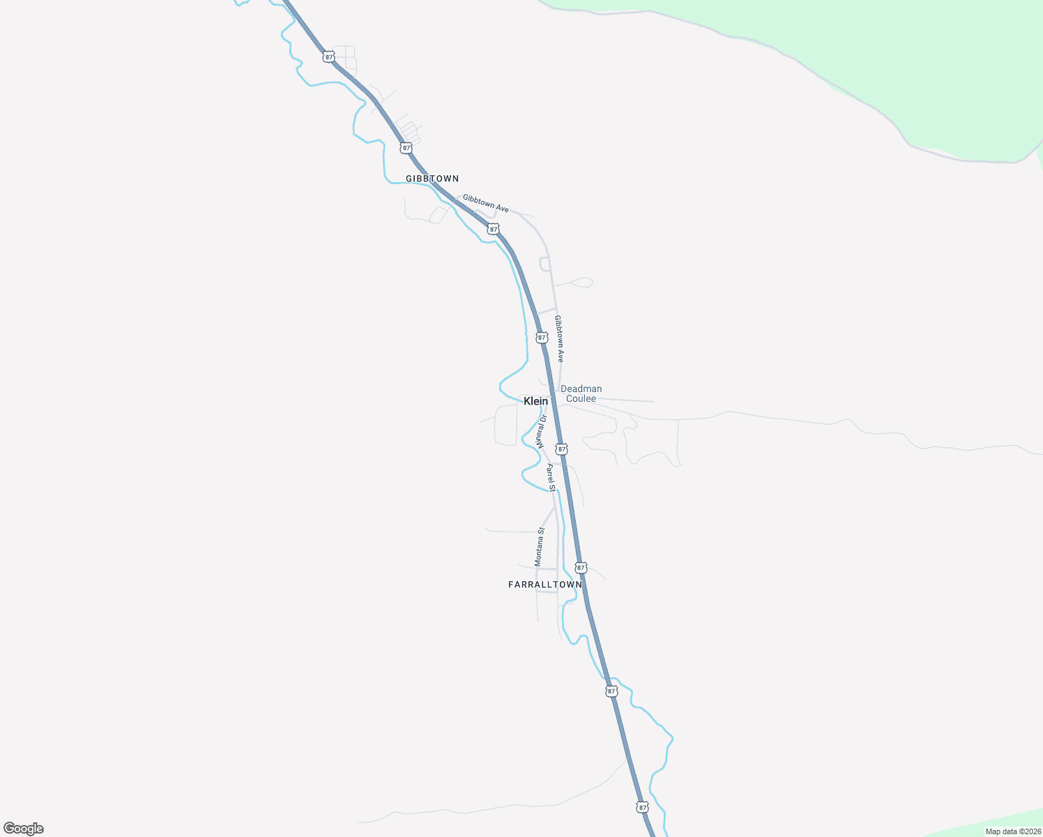 map of restaurants, bars, coffee shops, grocery stores, and more near 21 Klein Road in Roundup